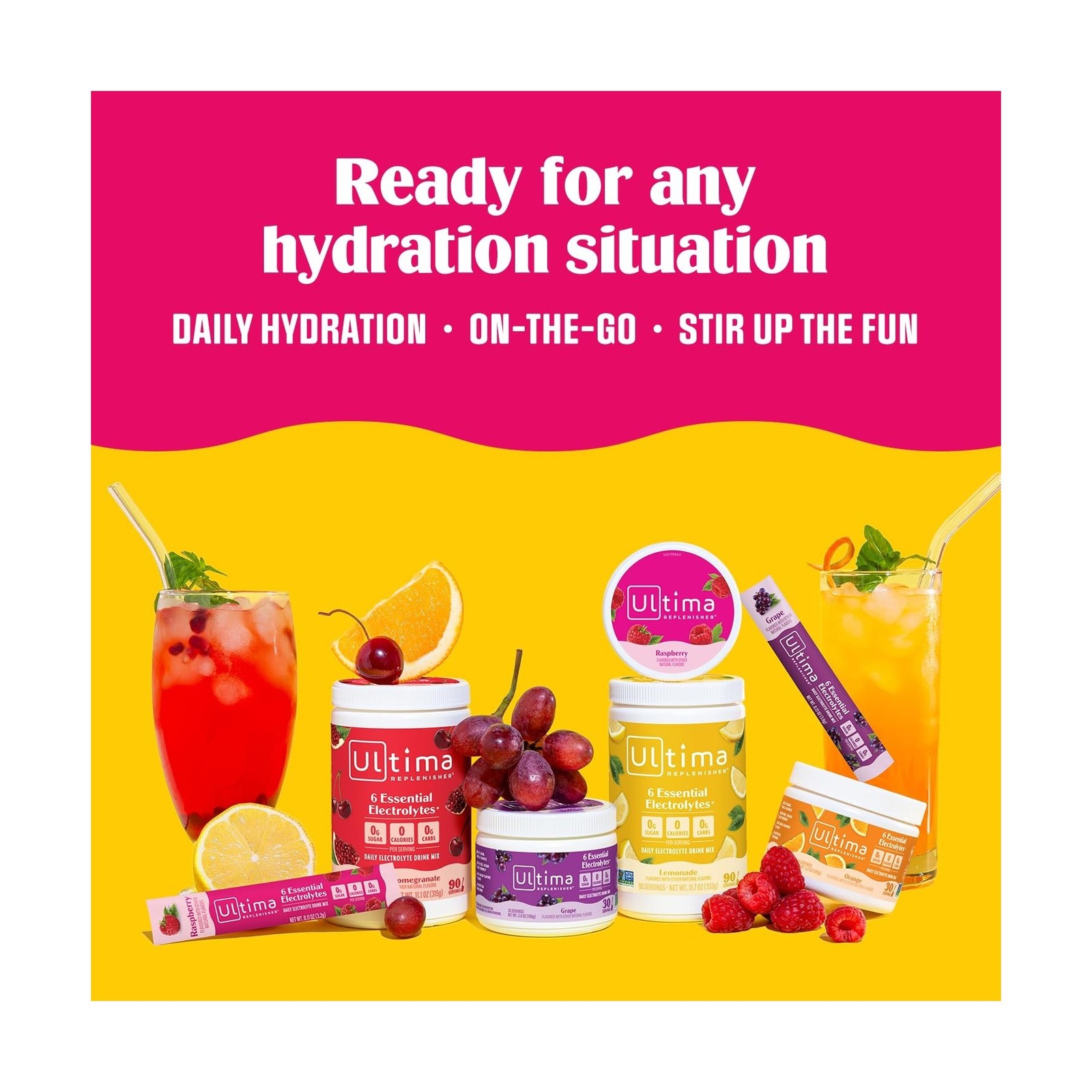 Ultima Replenisher Daily Electrolyte Powder Drink Mix – Sugar Free –