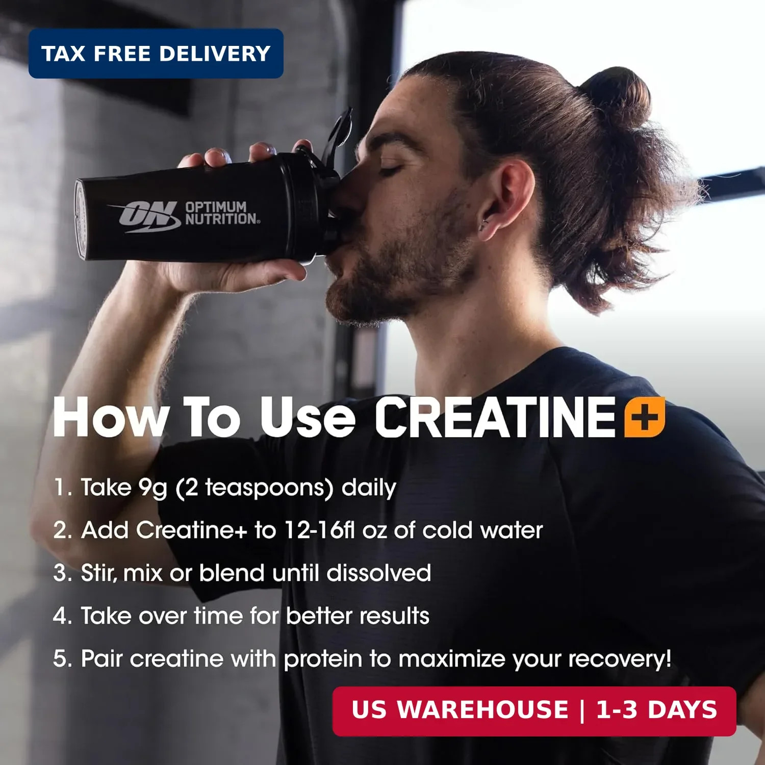 Optimum Nutrition Nutricost Creatine Monohydrate Peach 40 Servings, 360 Grams