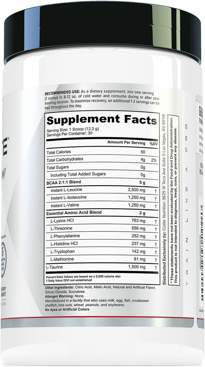 Generate EAA and BCAA Powder: Best Branched Chain Amino Acids Supplement with Es