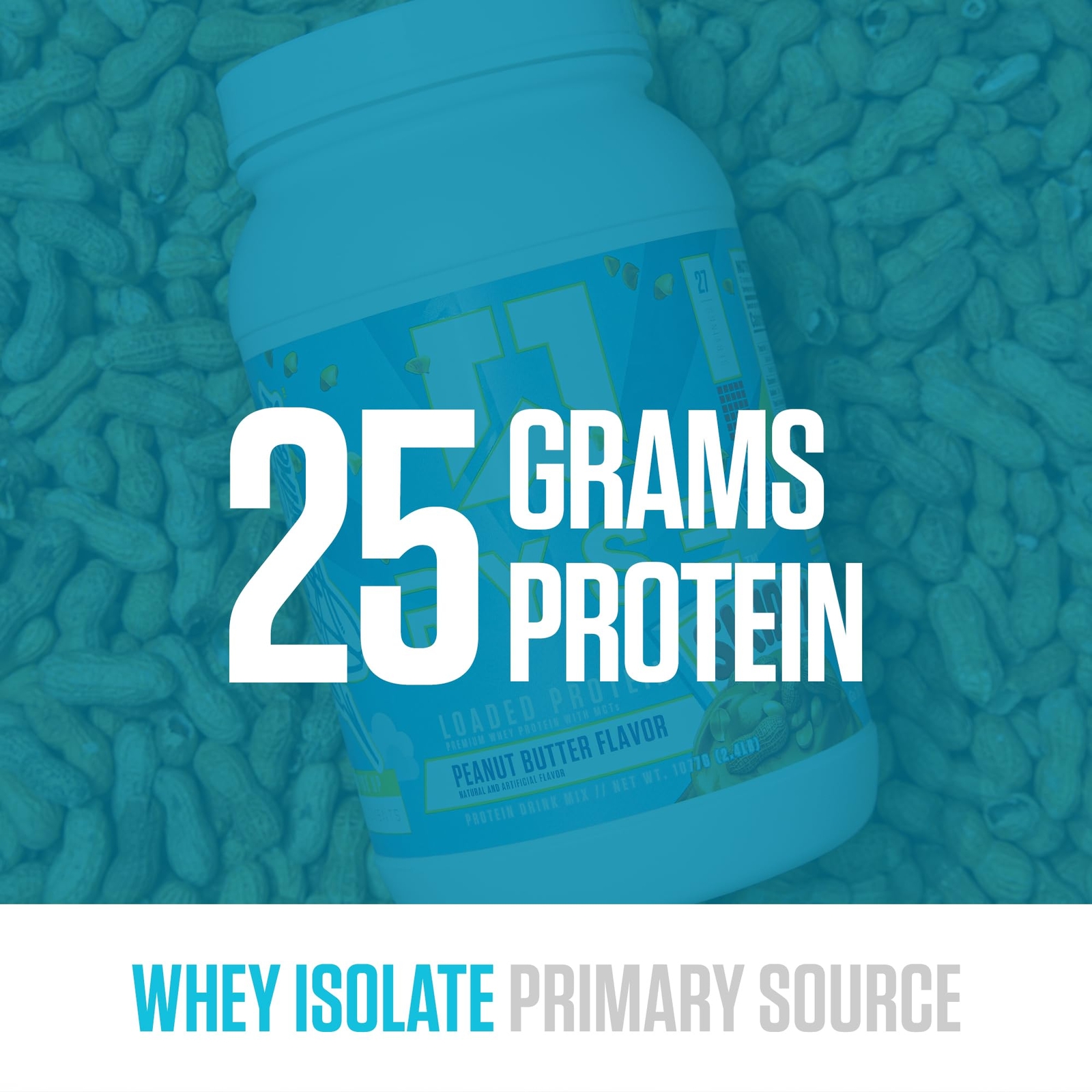 RYSE Loaded Protein Skippy Peanut Butter – 25g Whey, Low Carb, 27 Servings