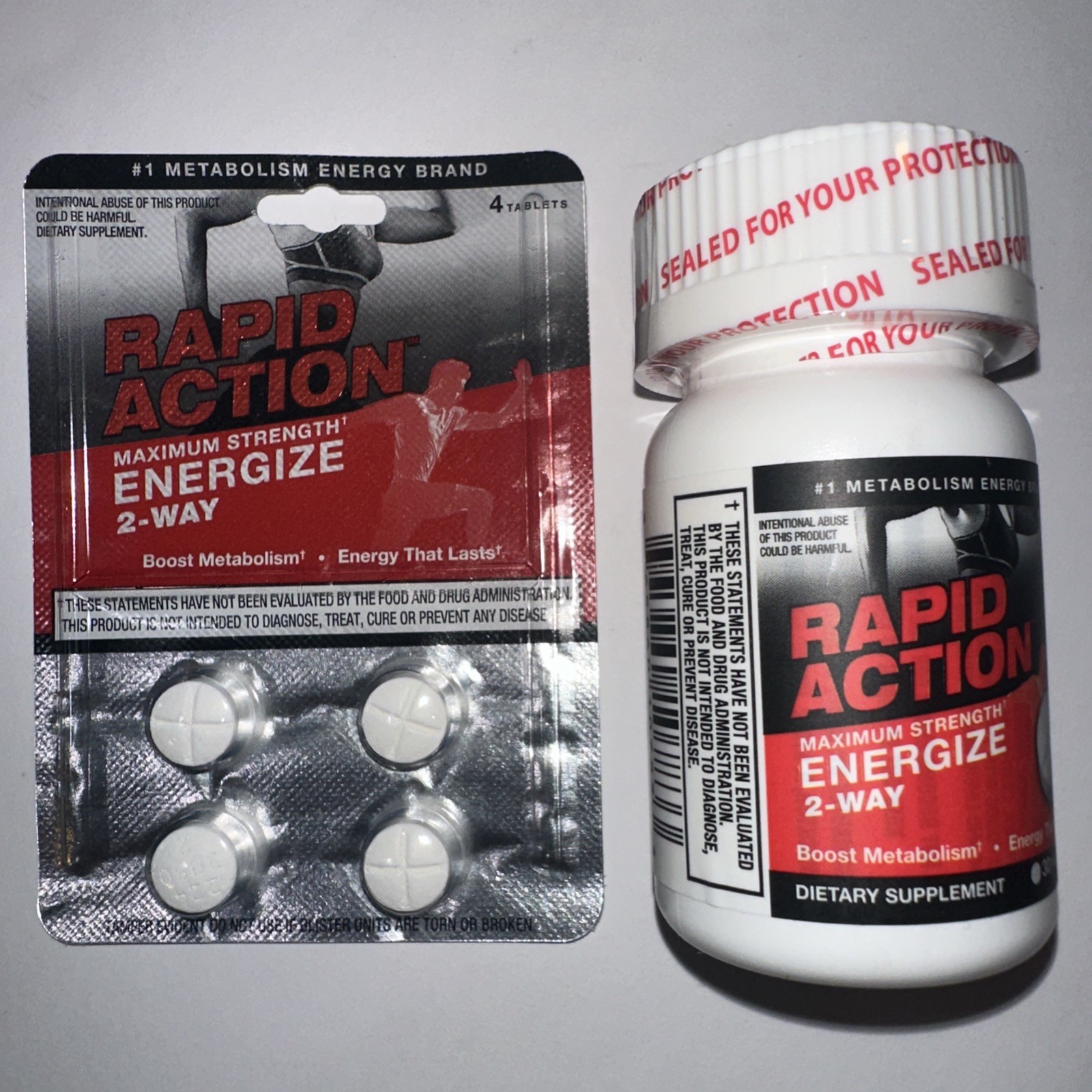 30ct Rapid Action Energy 2 Way Energy FOCUS MOOD Boost 1 SEALED Bottle NEW