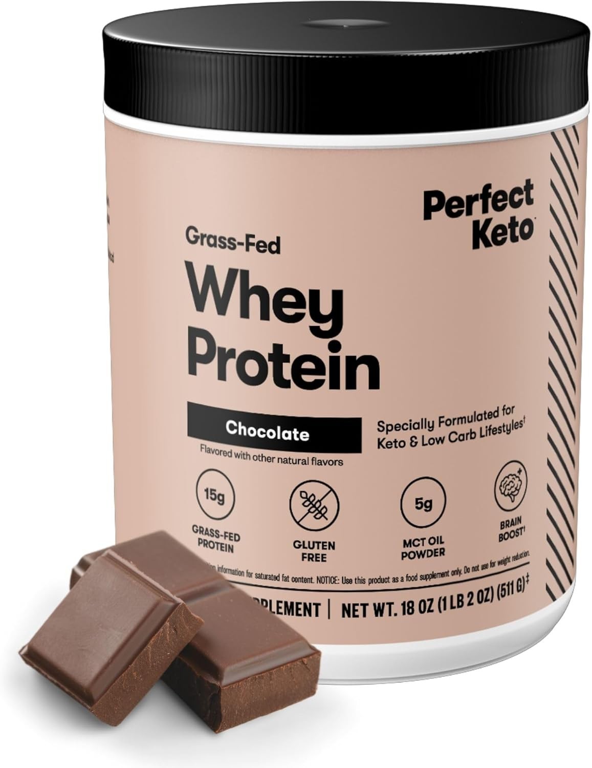 Perfect Keto Pure Whey Protein Powder Isolate Delicious 100% Grass Fed Meal Repl