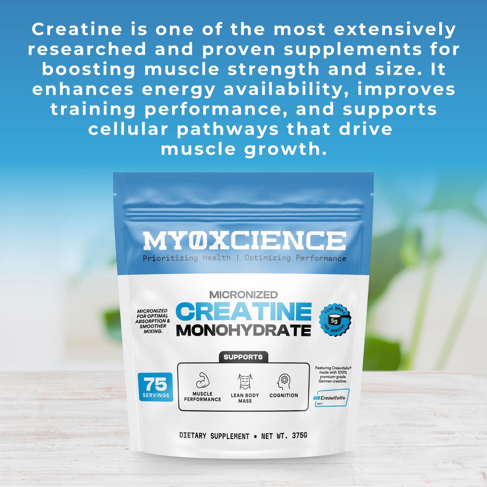 MYOXCIENCE Micronized Creavitalis Creatine | The World’s Purest Micronized Fo…