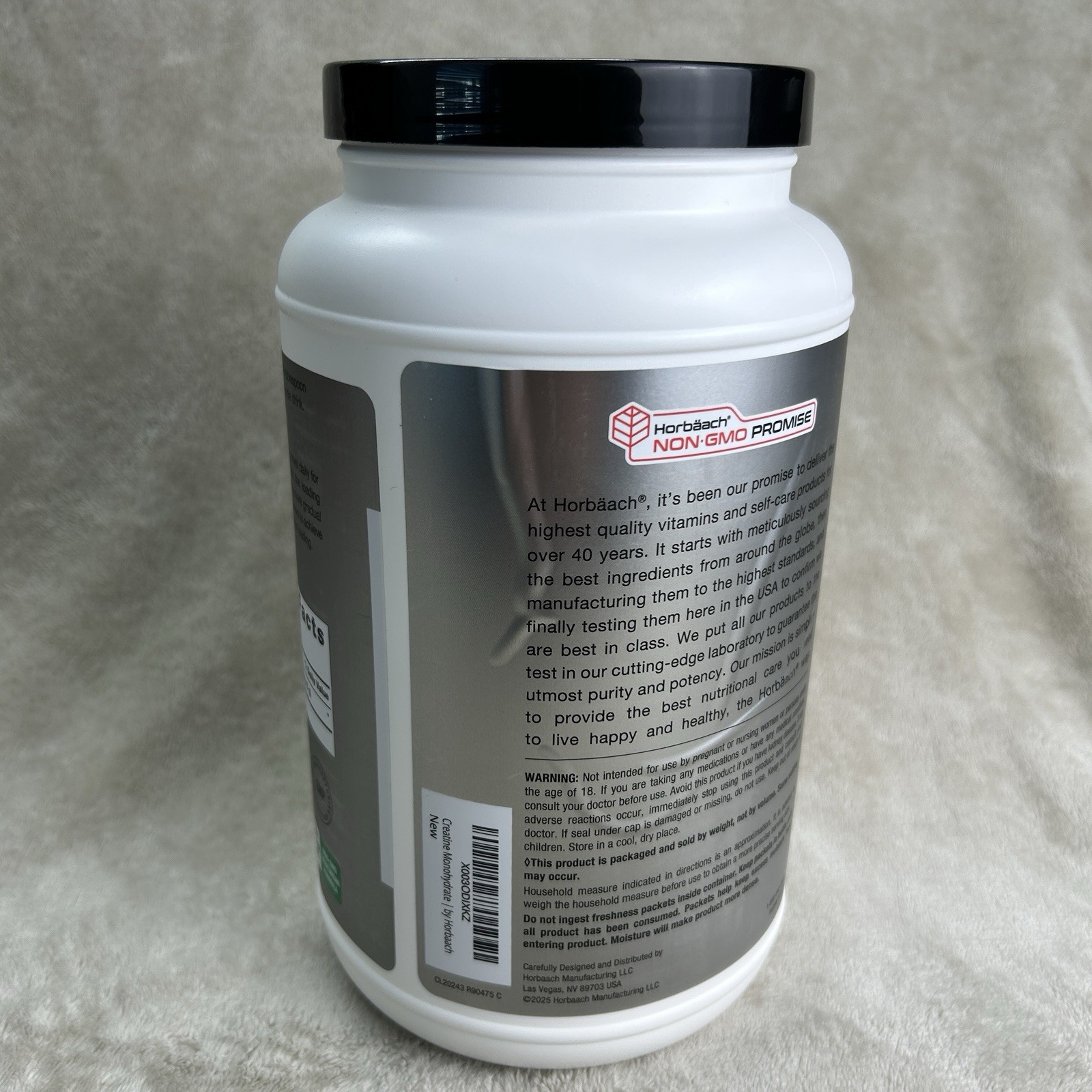 Horbaach Creatine Monohydrate Powder Micronized Unflavored 35.2oz EXP 11/2026