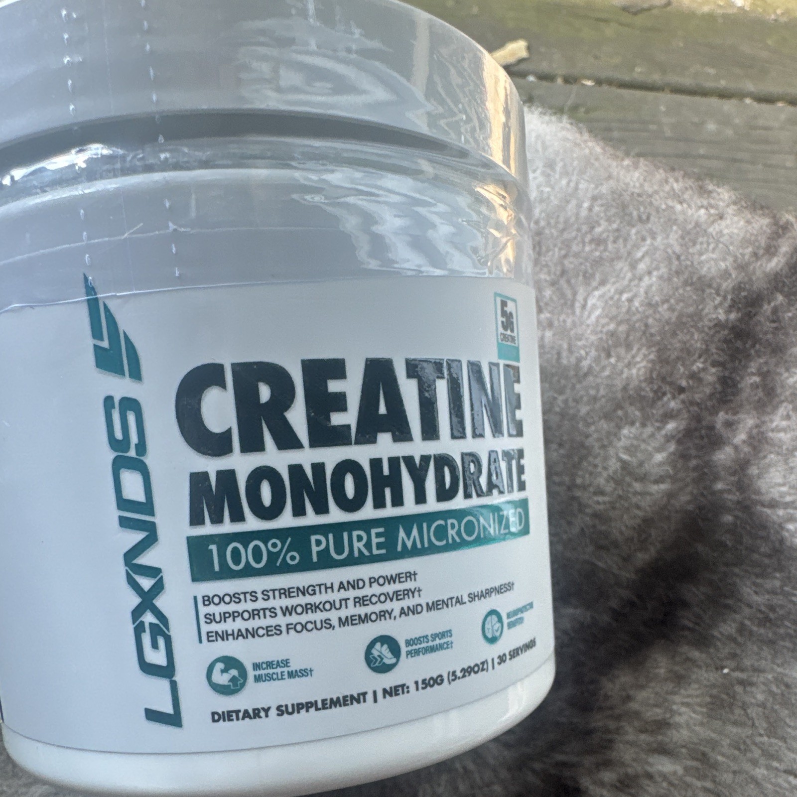 LGXNDS Creatine Monohydrate Powder Micronized Unflavored 150g 5g Dosage