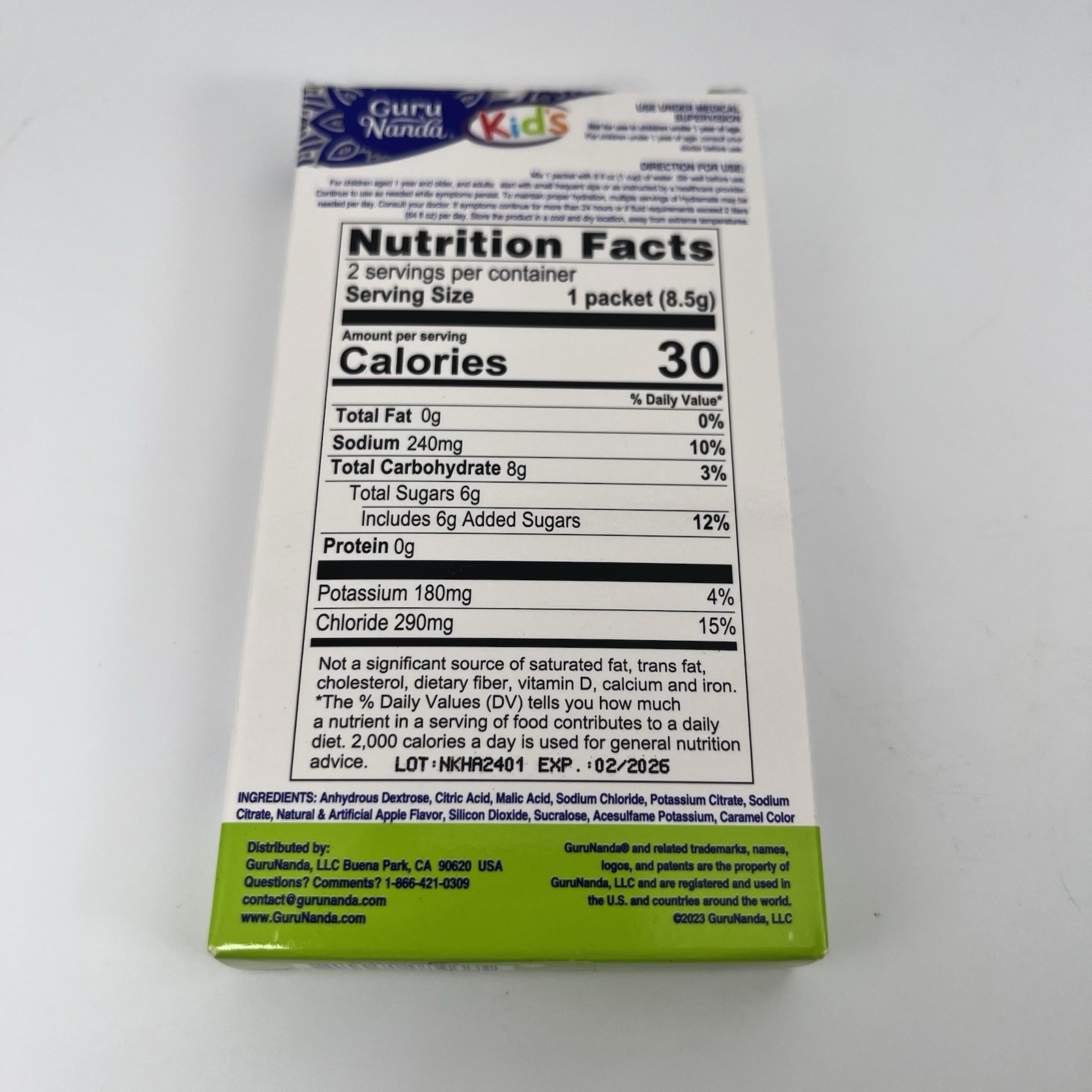 Guru Nanda Hydramate 3 boxes Kids Electrolyte Powder 2 box Apple & 1 Grape NEW