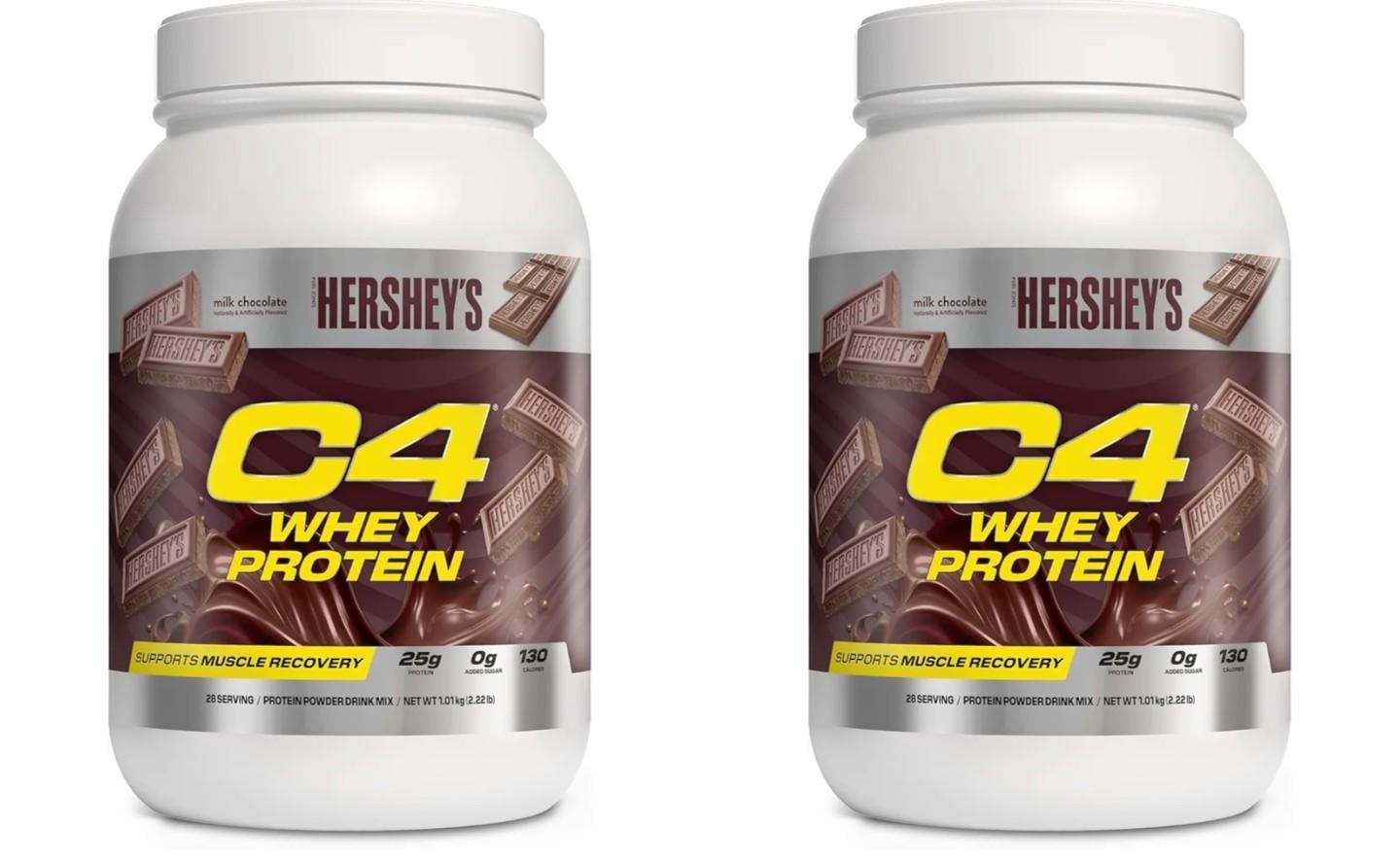 2PACK Bundle C4 Premium Whey Protein Blend Powder Hershey Chocolate 1.43lb(Each)