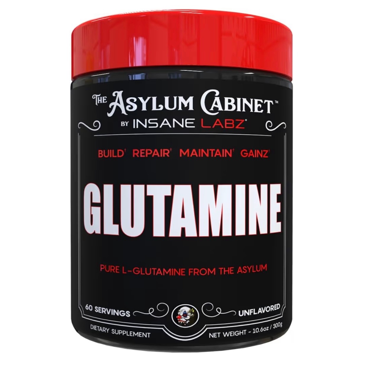 The Asylum Cabinet by Insane Labz Glutamine powder 300g