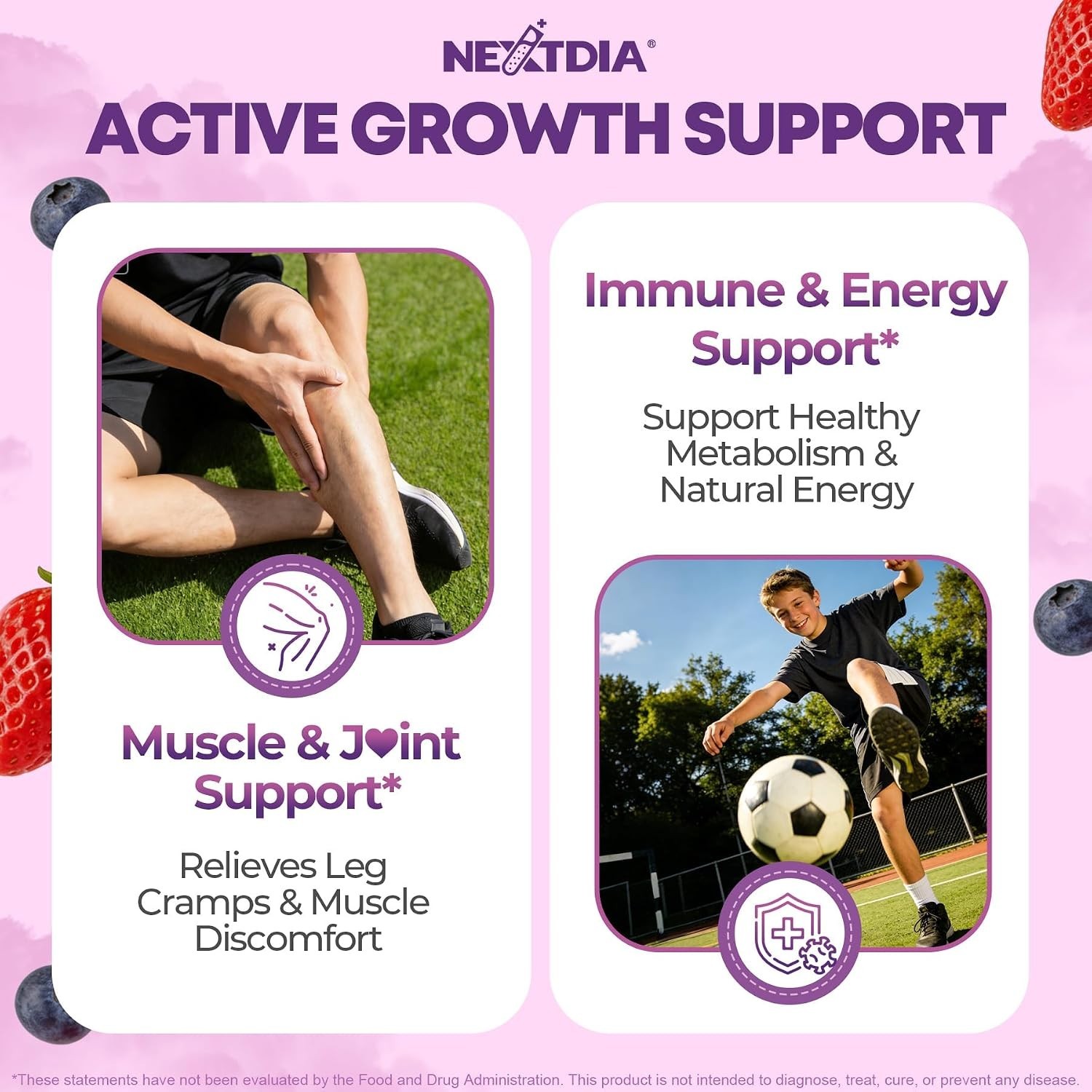 NextDia Magnesium Glycinate Gummies for Teens & Kids | High Absorption Chelated