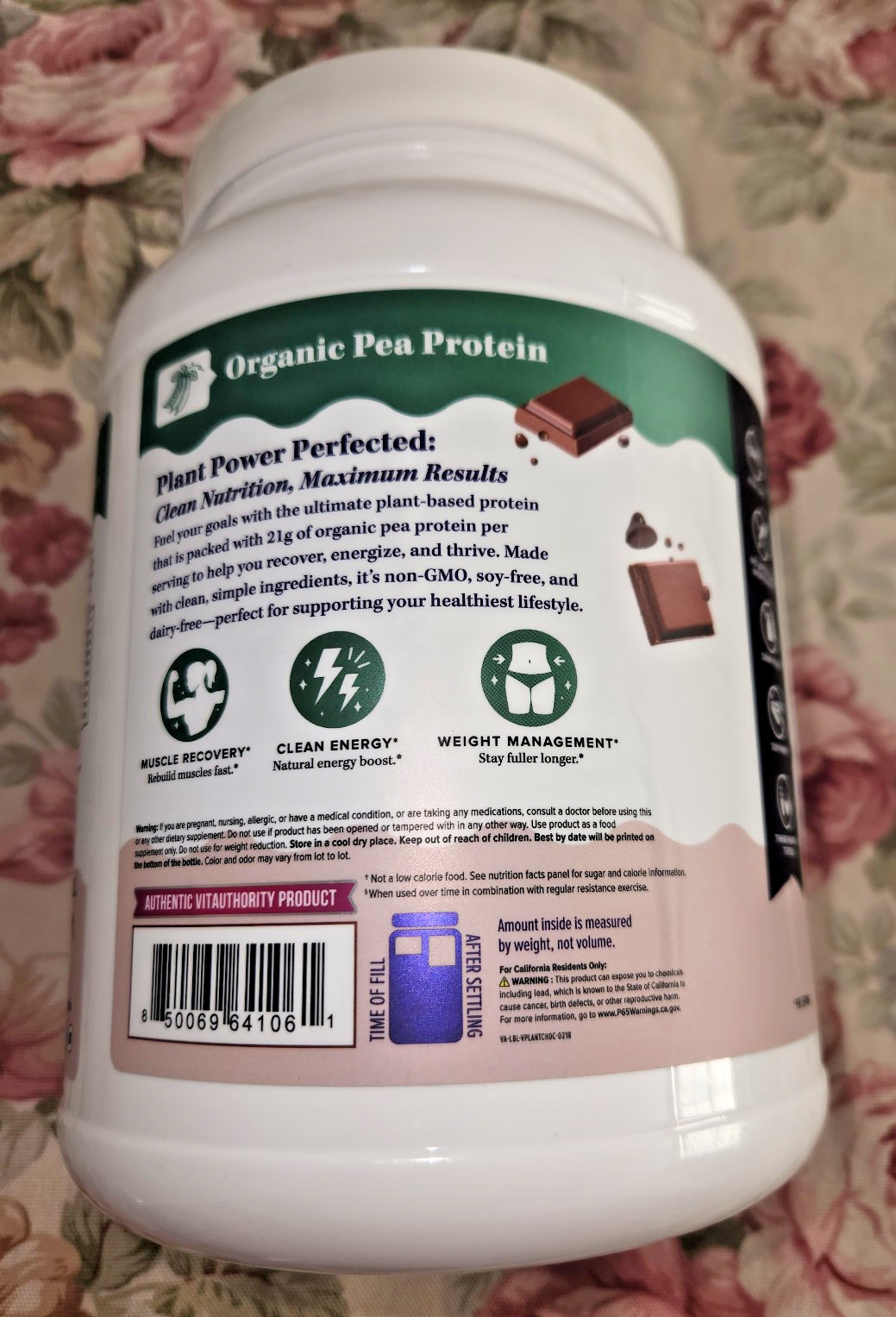 Organic Vita Plant Based Protein ~ Complete Vegan Protein Powder with BCAAs