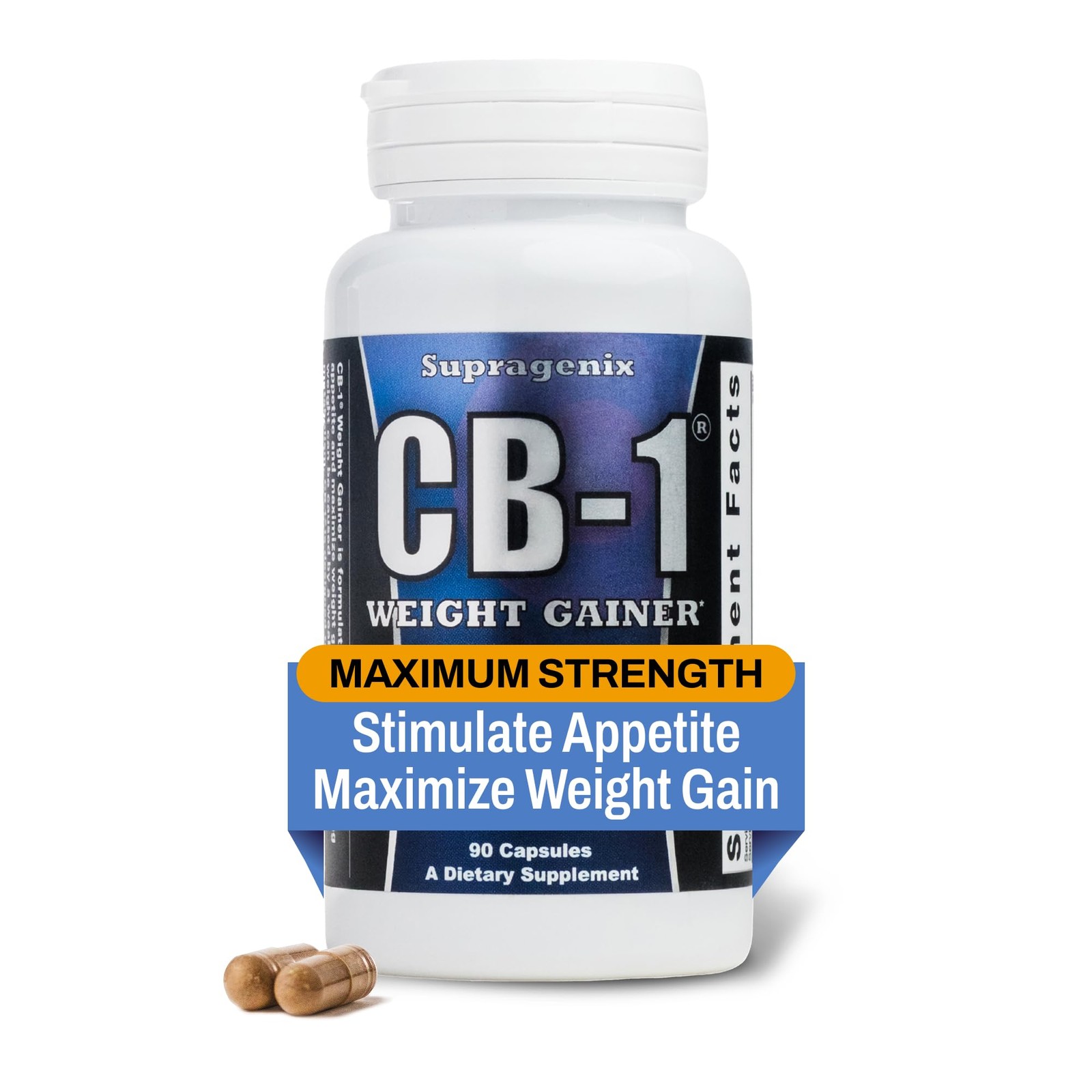 Supragenix CB-1 Weight Gainer Pills (90 Count) | Weight Gain Support for Wome…