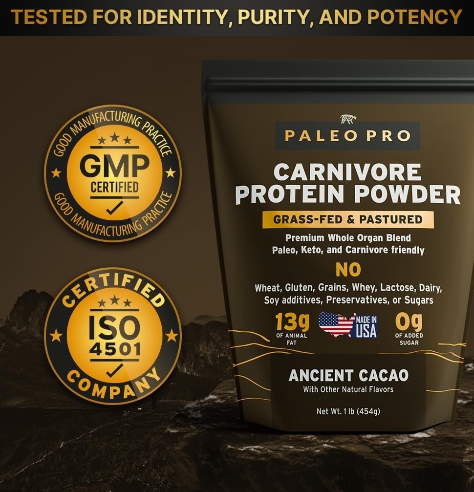 Keto & Paleo Protein with Ancient Cacao – Sugar-Free, Gluten-Free, 16oz