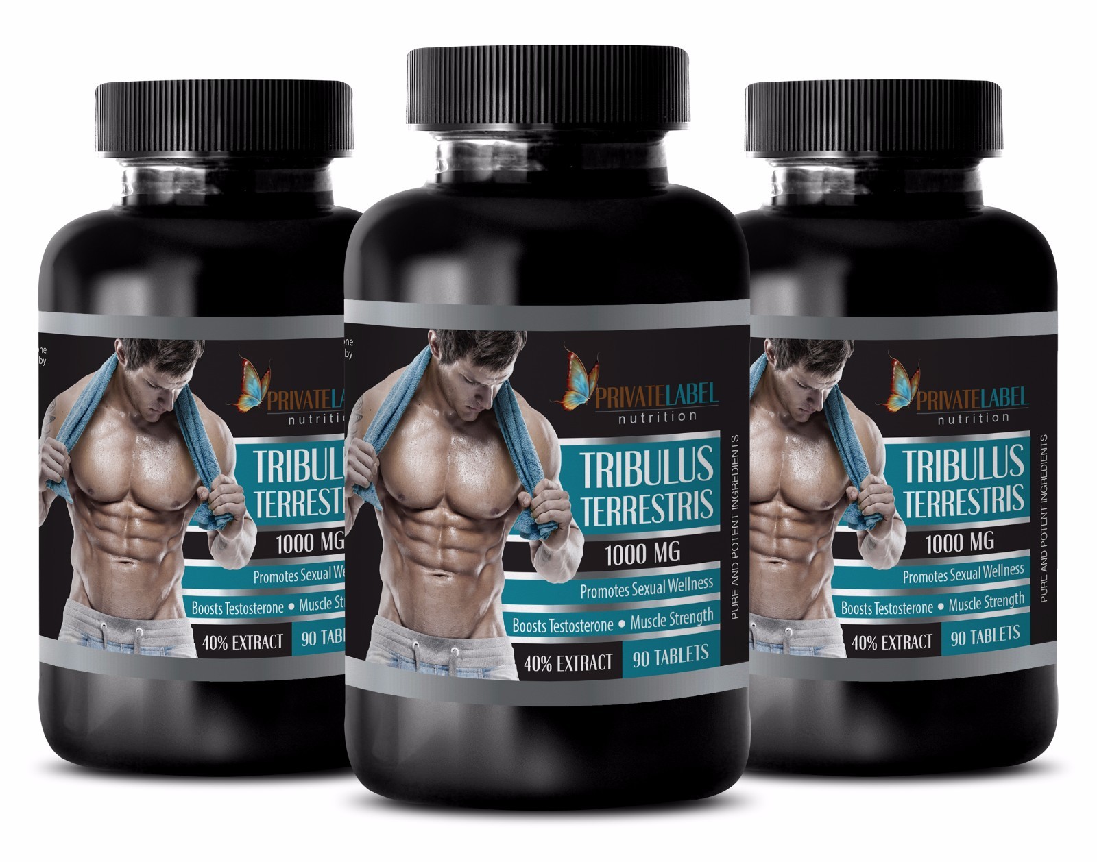 Tribulus Terrestris Extract 1000mg – Bodybuilding Sexual Strength 270 Caps 3 Bot