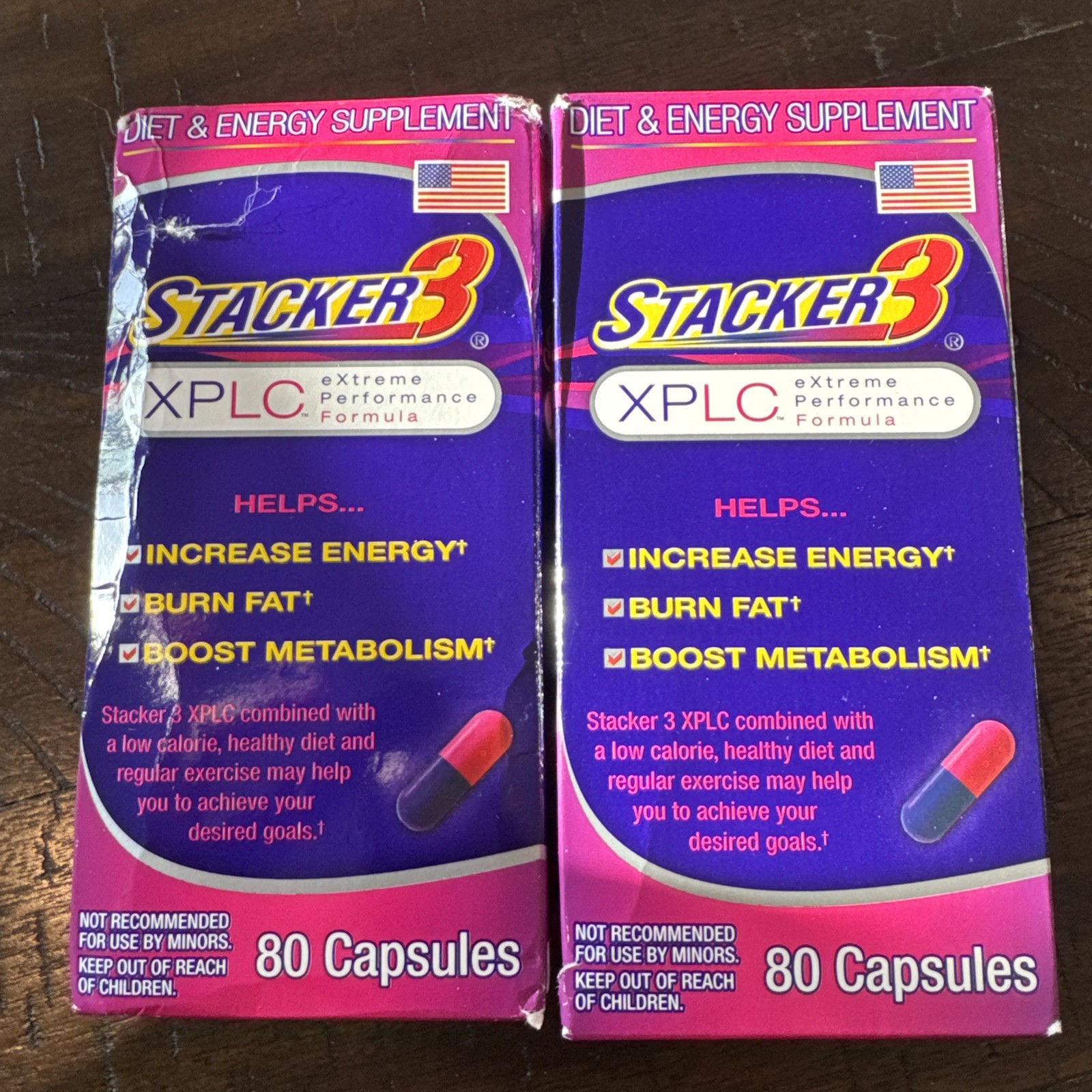 Stacker 3 XPLC 80 Capsules/Bottle Supplement 2X Bottles 160 Capsules Sealed NEW