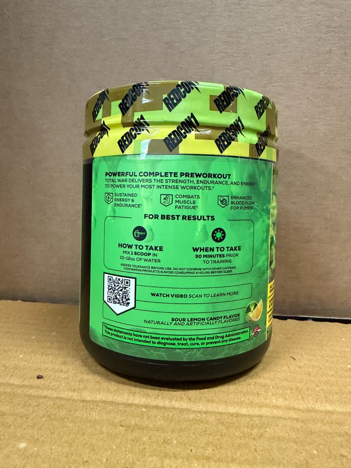 REDCON1 TOTAL WAR Pre Workout 30 Serving Toxic Twist Free Ship 2027 EXP SALE