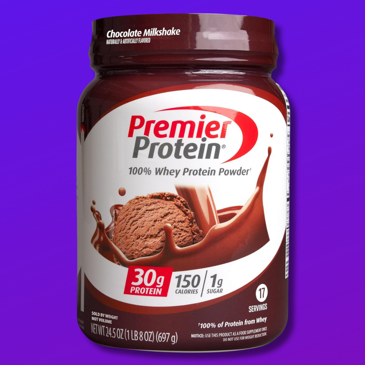 Powder, Chocolate Milkshake, 30g Protein, 1g Sugar, 24.5 Ounce