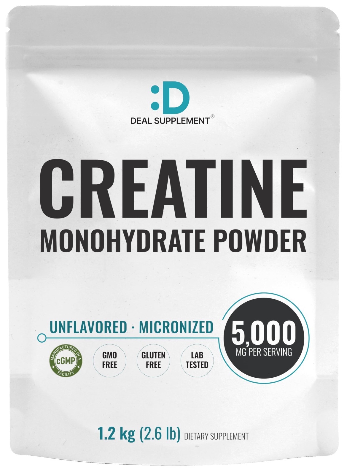 Micronized Creatine Monohydrate Powder, 5g/Serving, 240 Servings – Vegan, Keto,