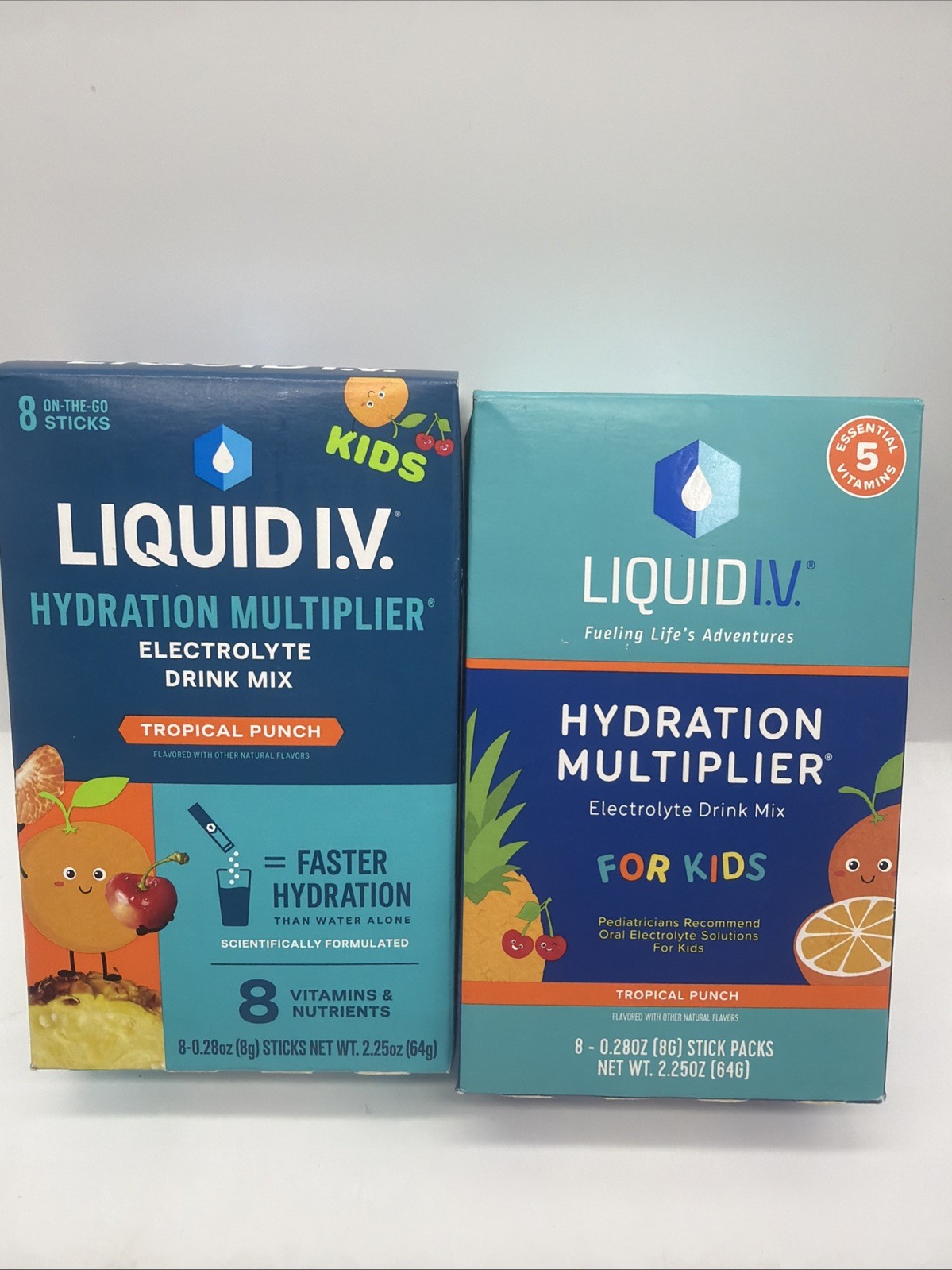(6) Liquid I.V. Hydration Multiplier Electrolyte Drink Mix Kid Tropical Punch 48