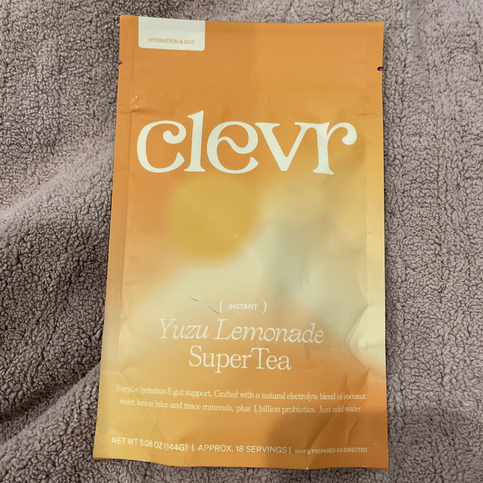 Clevr Hydration & Gut Instant Yuzu Lemonade Supertea 5.08oz 18 Servings