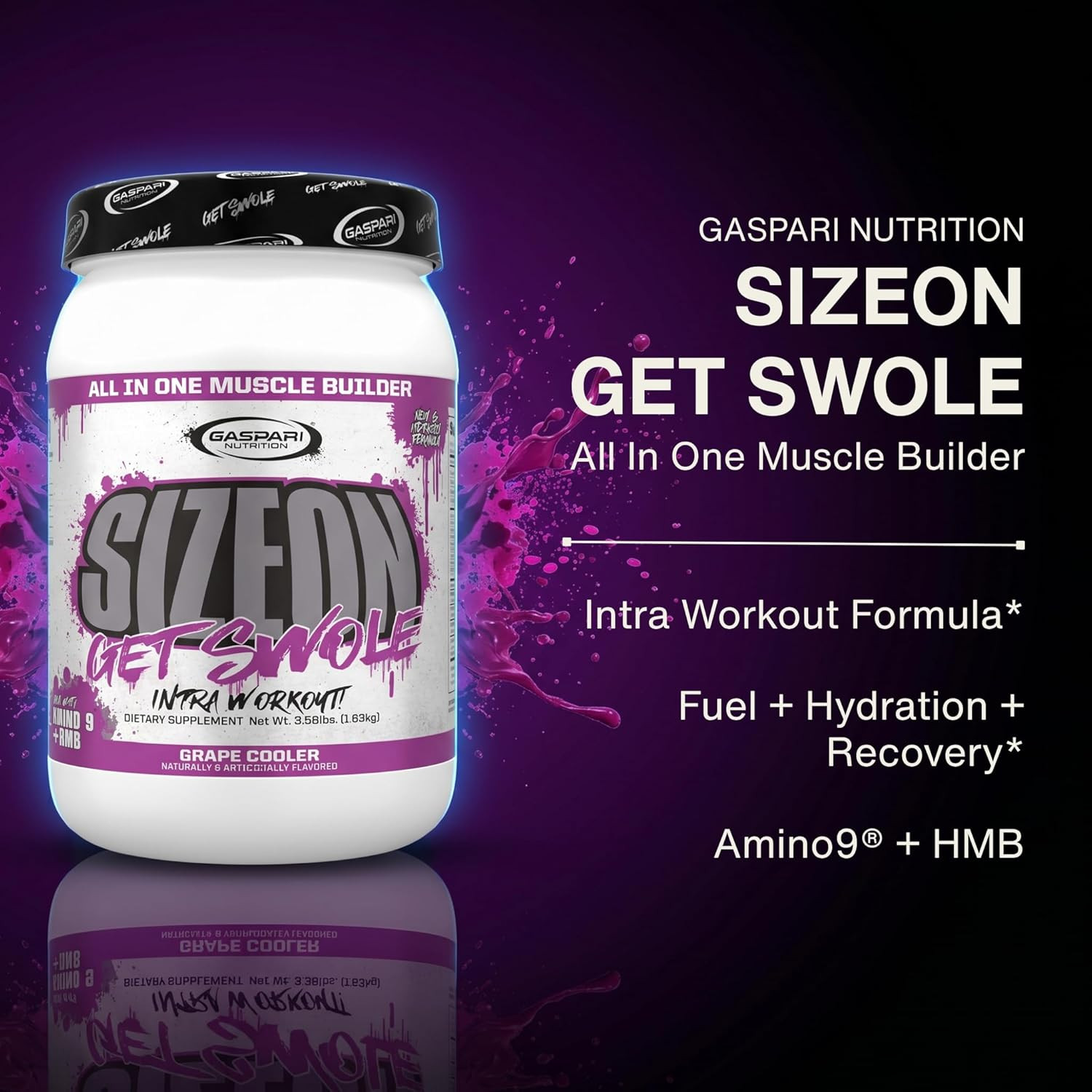 Sizeon Intra Workout, Whey Protein Powder, the Ultimate Hybrid Intra-Workout Ami