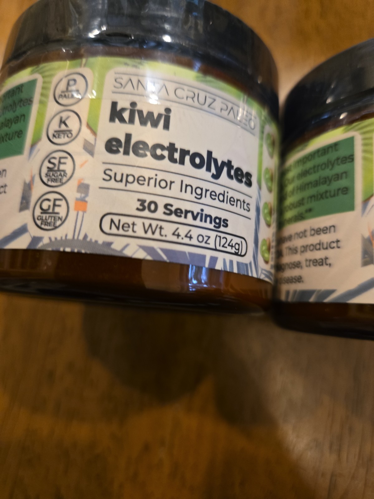 Santa Cruz Paleo Electrolyte Powder Kiwi Flavor 30 Servings each 2 pack exp 1/27