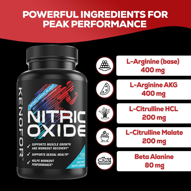 AAKG Nitric Oxide Booster ENHANCER Capsules Workout Pump L-Arginin TESTERONE NEW