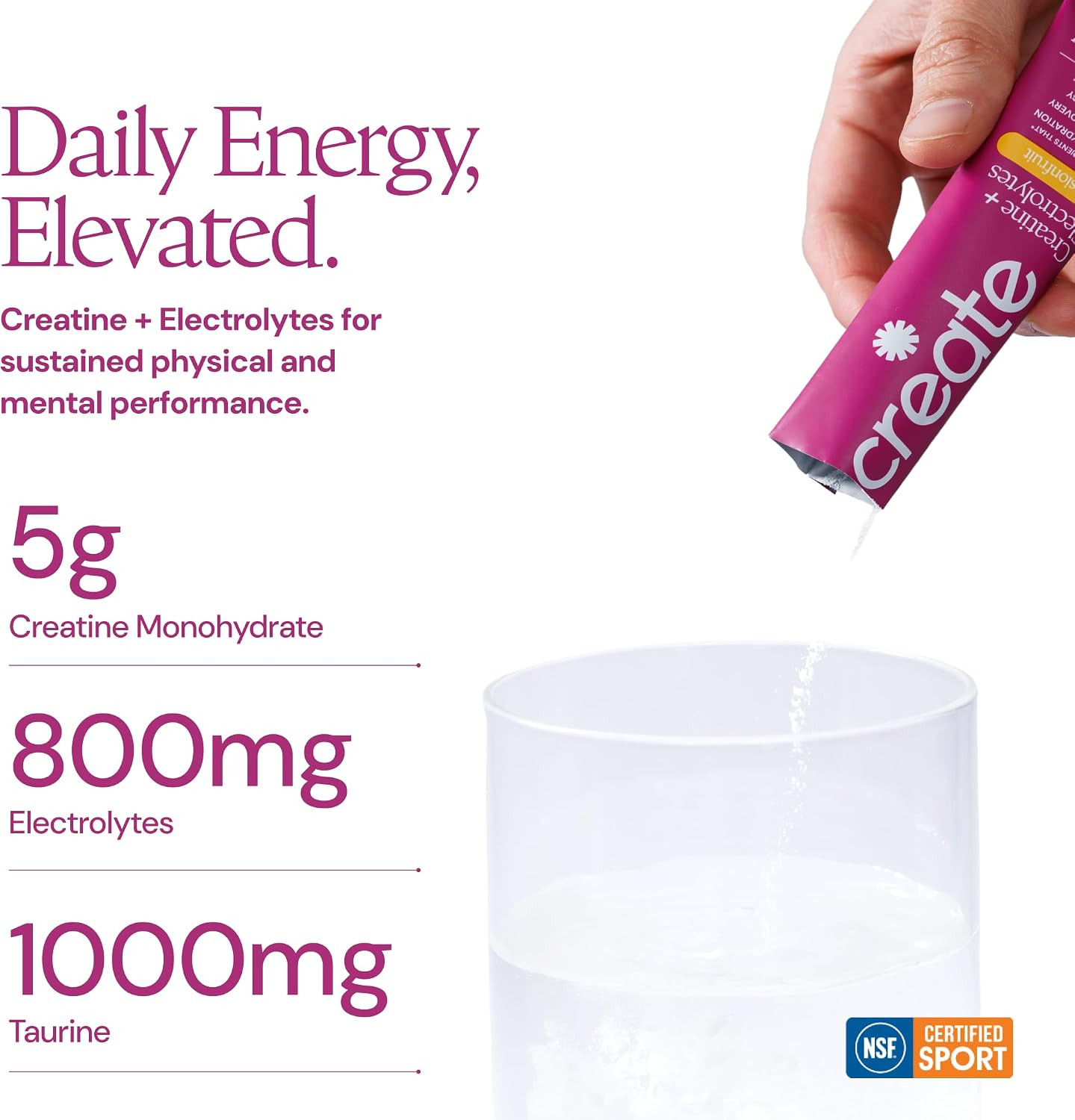 Create Creatine + Electrolytes – Energy & Strength – Variety Pack | NSF Certifie
