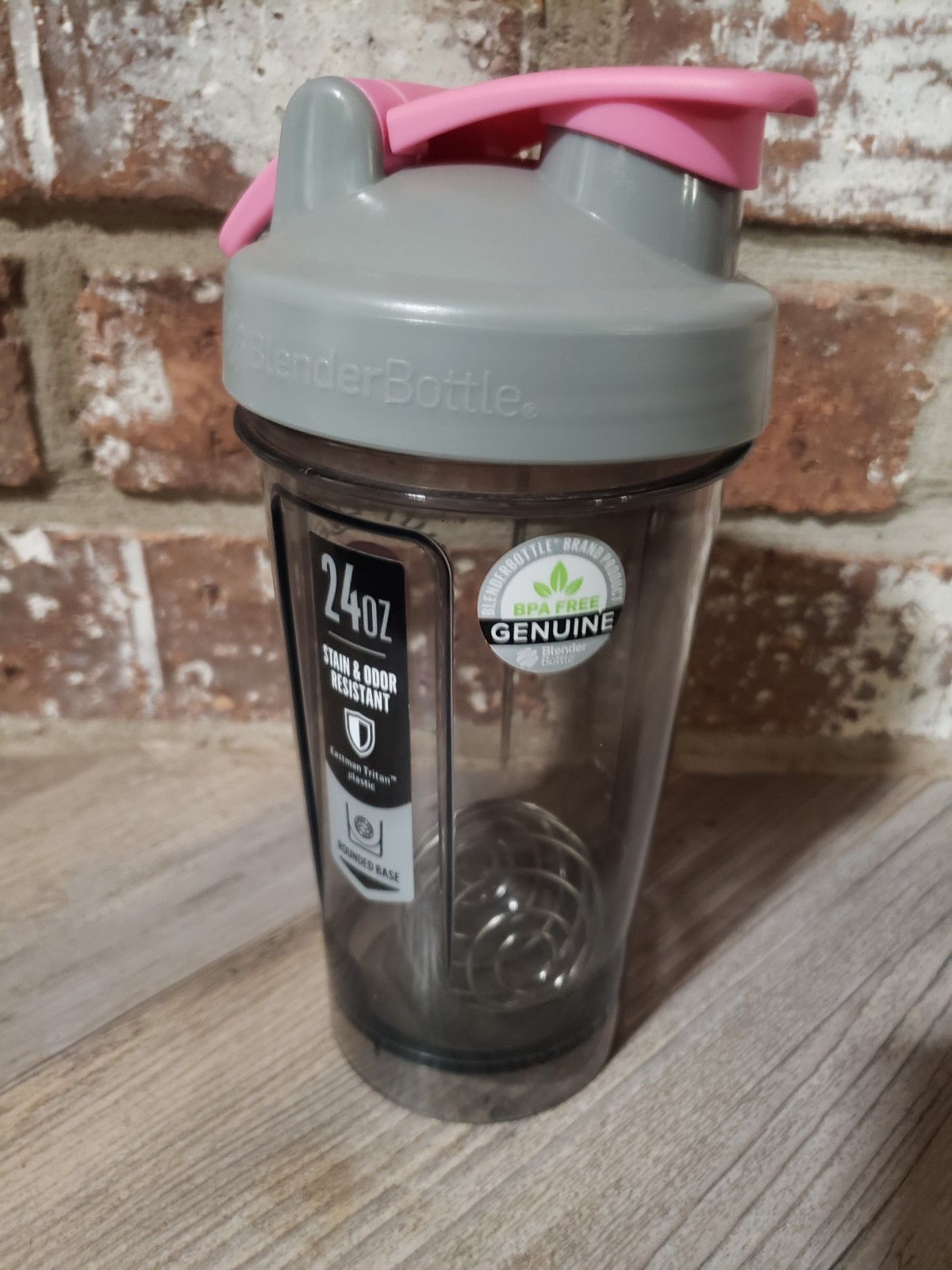 Blender Bottle Special Edition Shaker Bottle w/ Loop Top, Donut Ever Give Up