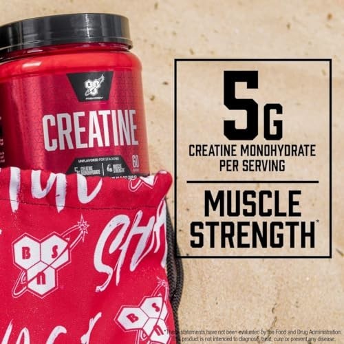 Micronized Creatine Monohydrate Powder Unflavored 5g Per Serving 60 Servings