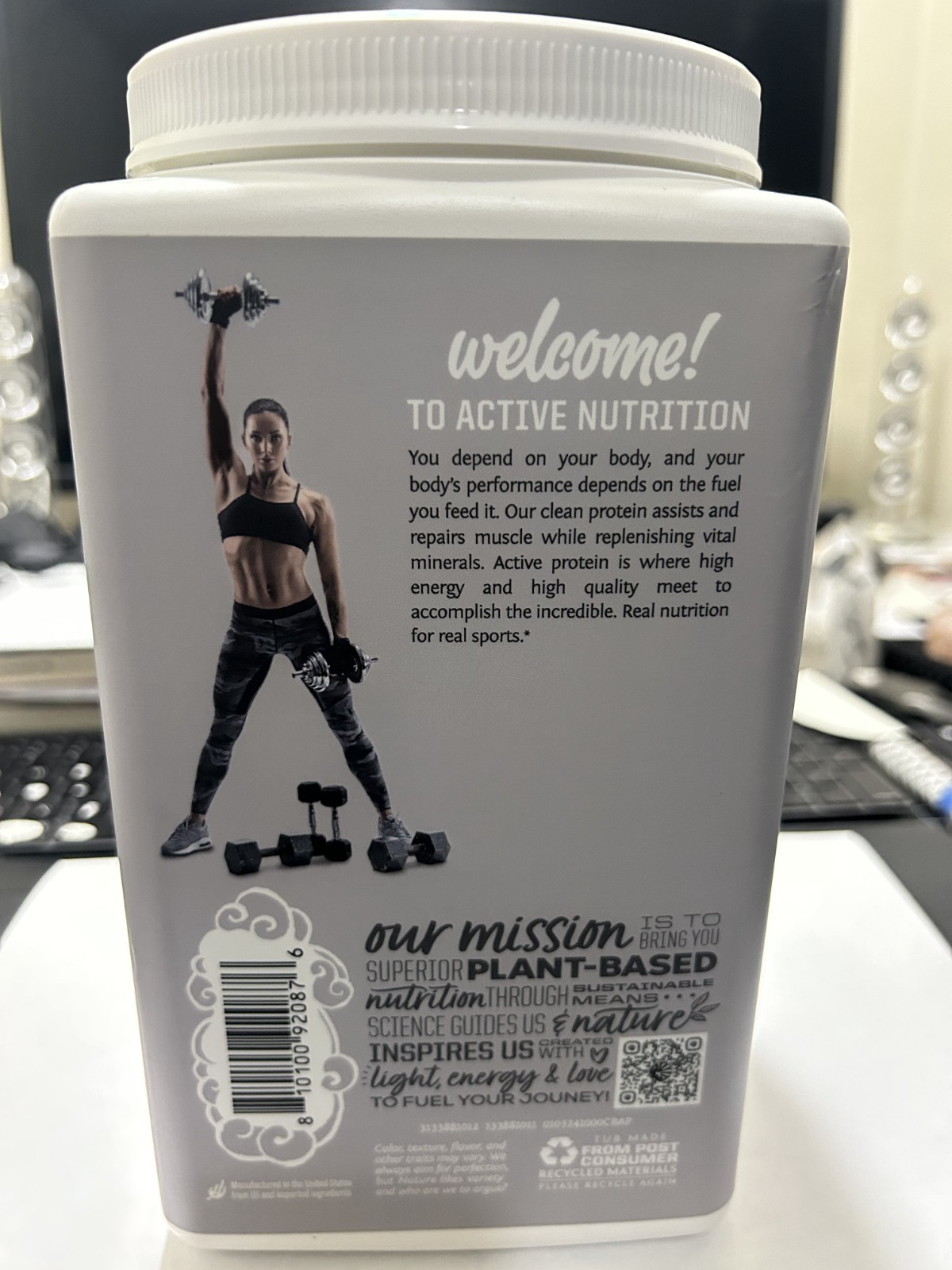 Sunwarrior Sport Organic Active Protein Powder Cake Batter Plant Based