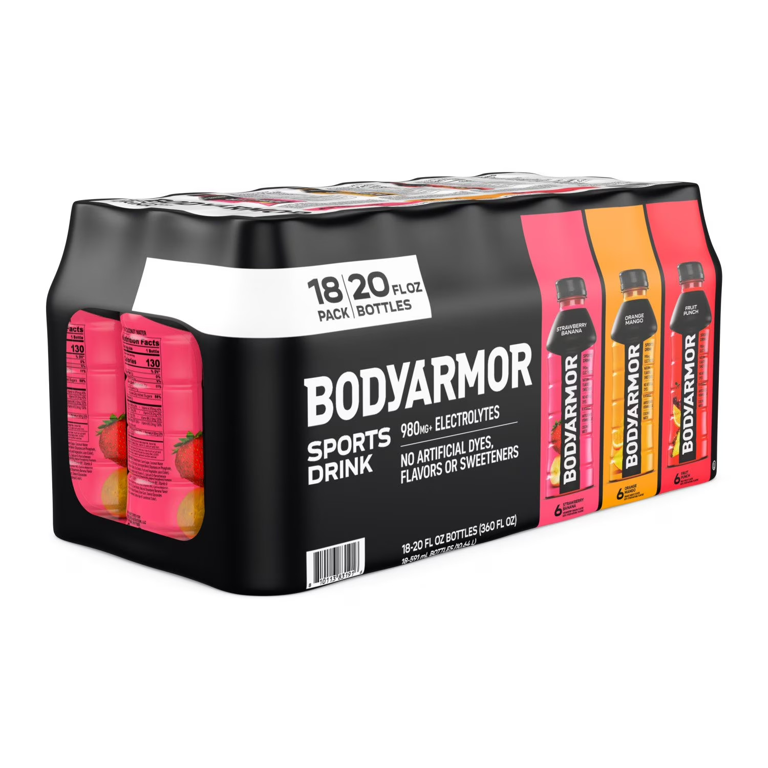 BODYARMOR Sports Drink Variety Pack Bottles, 20 fl. oz., 18 pk.