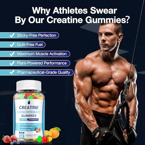 Creatine Monohydrate Gummies 160 Count Mixed Fruit Muscle Energy