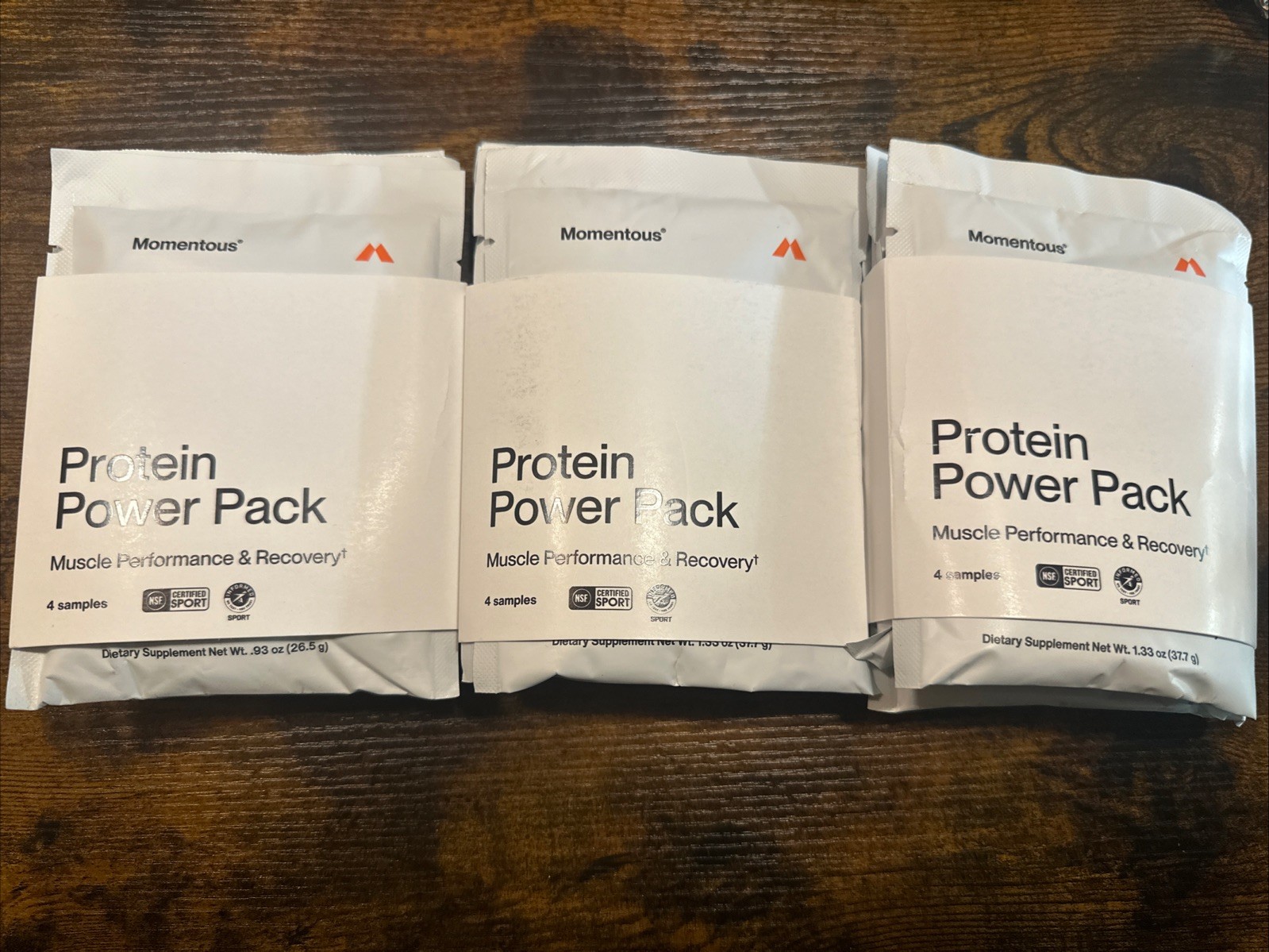 Momentous Protein Powder Travel Packs 11 Servings Variety Pack 3 Flavors