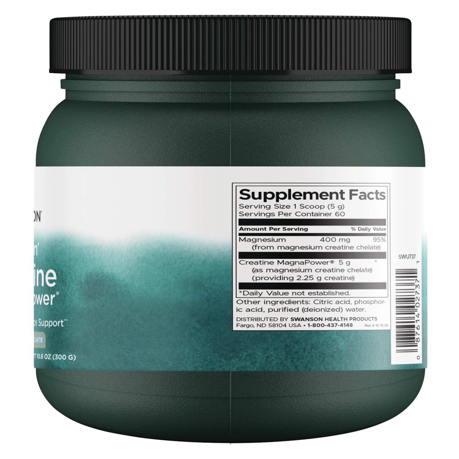Swanson 100% Pure Creatine Magnapower 10.6 oz Powder