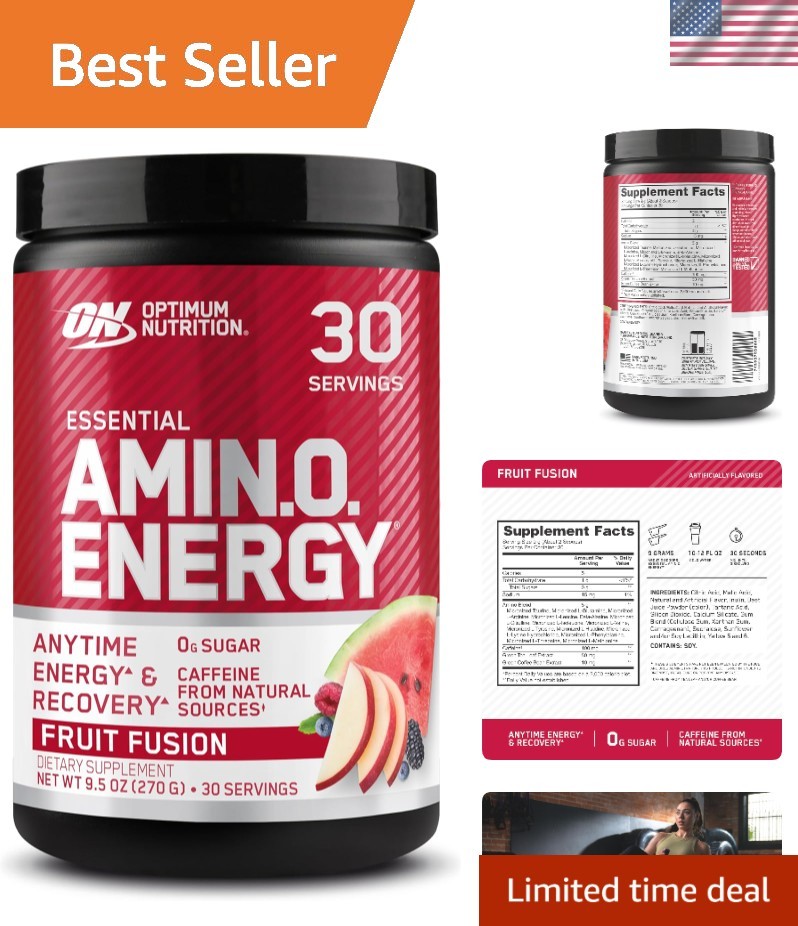 30 Servings of Amino Energy Powder – Muscle Recovery & Mental Focus Support