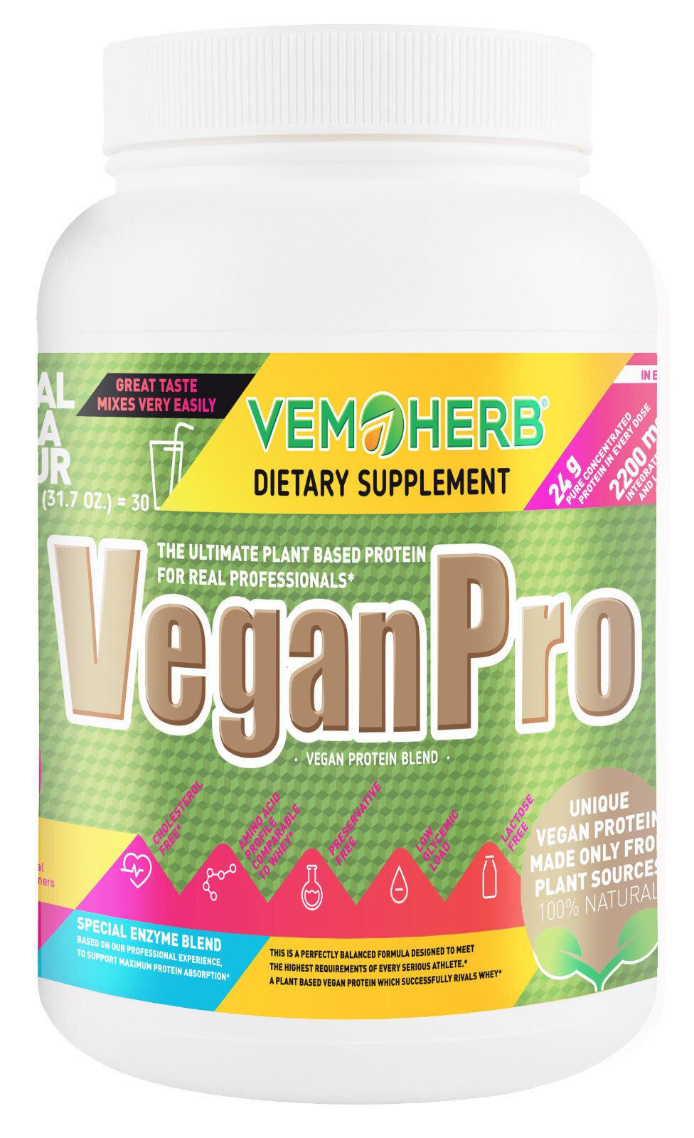 VEMOHERB VEGANPRO VANILLA (900g)