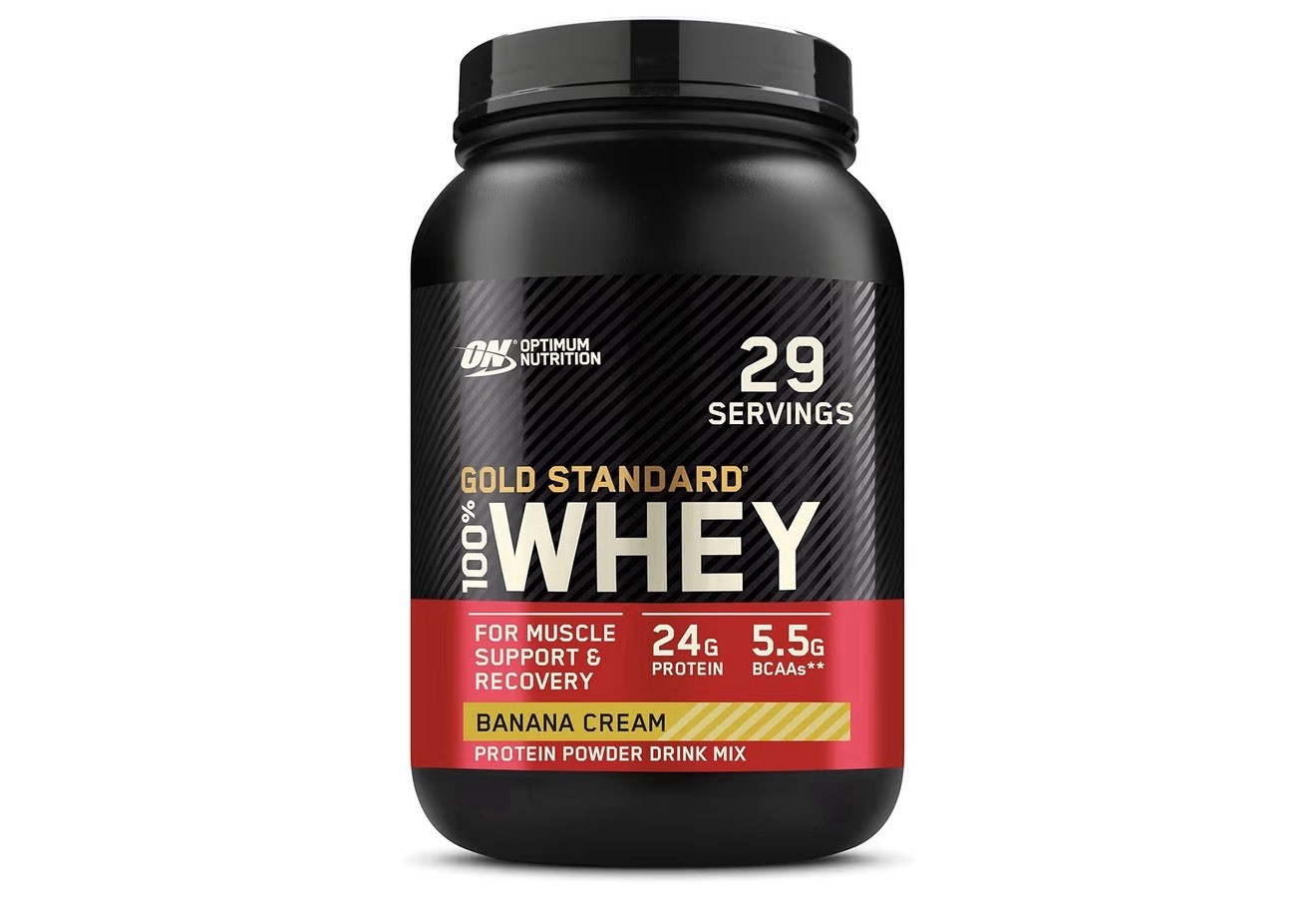 Optimum Nutrition Gold Standard 100% Whey Protein Powder, Banana Cream, 2 Pound
