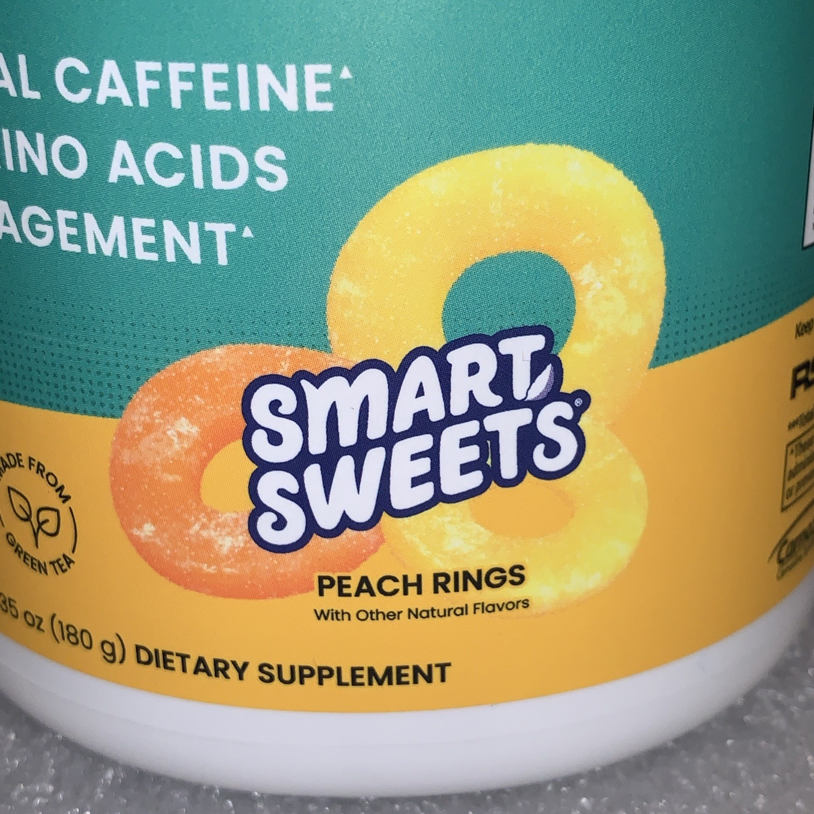 RSP Nutrition AminoLean x Smart Sweets Pre-Workout Energy Supplements Peach Ring