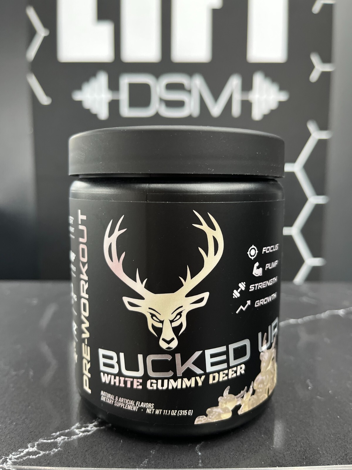 BUCKED UP PRE-WORKOUT White Gummy Deer Flavored Preworkout