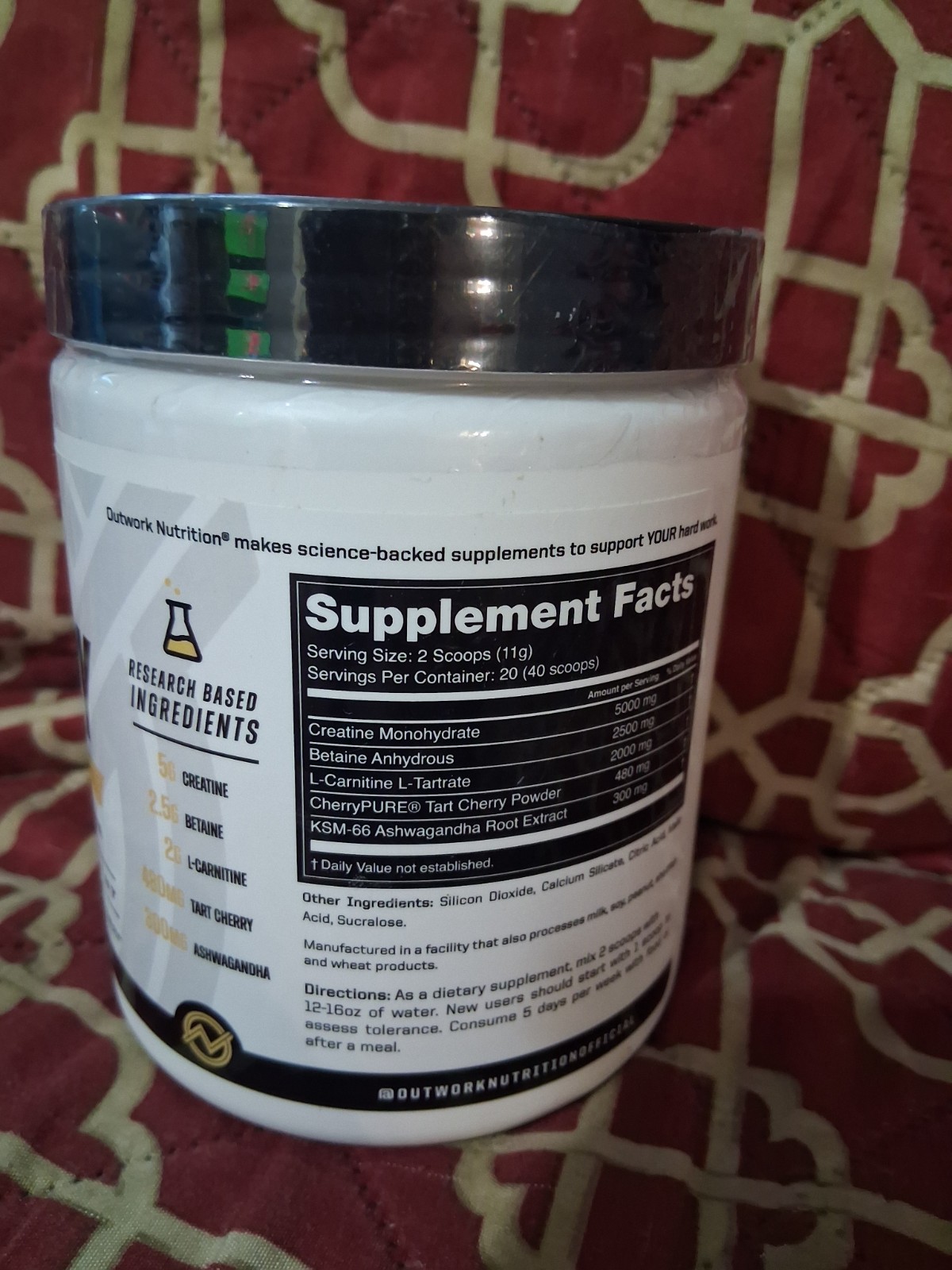 Outwork Nutrition Post Workout Recovery Powder Creatine Monohydrate, KSM66 A…