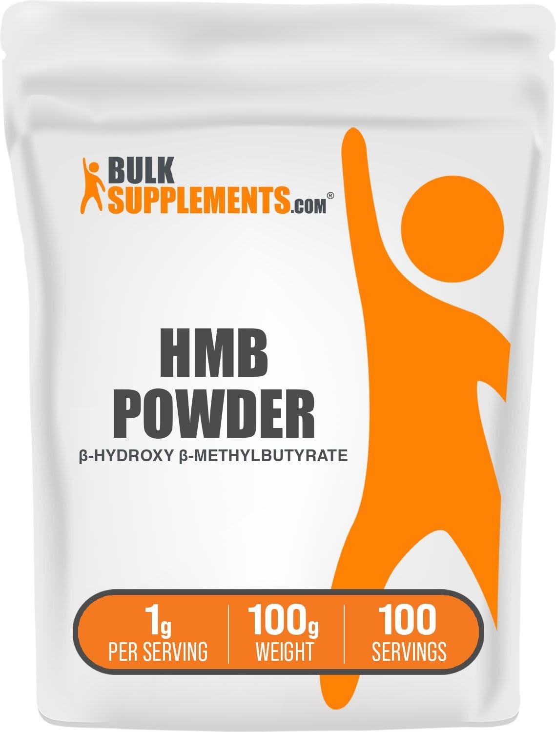 HMB Powder Supplement – Calcium HMB, Beta-Hydroxy Methylbutyrate, Gluten-Free, 1