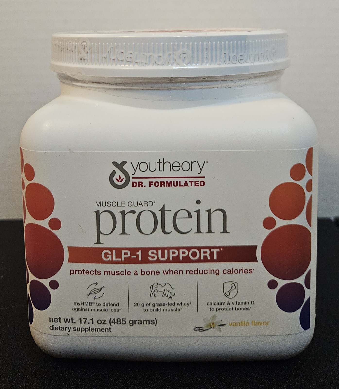 Youtheory Doctor Formulated Muscle Guard Protein Support 17.1oz Vanilla