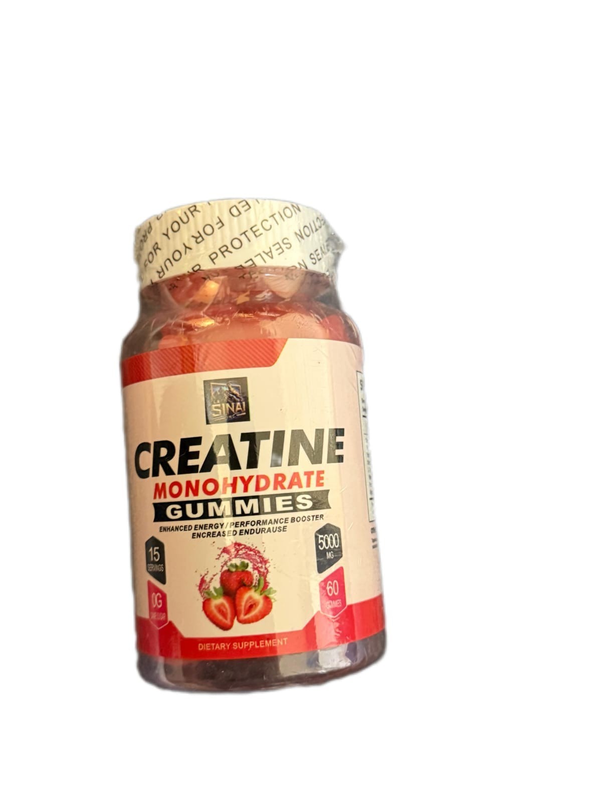 Creatine Monohydrate Gummies – 60 Gummies – 5000mg – Muscle Strength and Energy