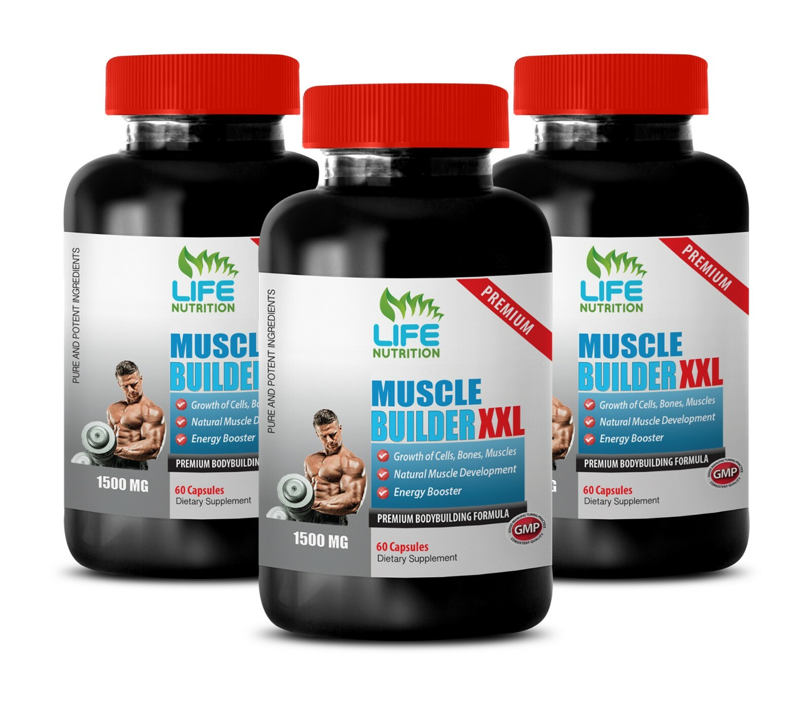 Help Increase Endurance Caps – Muscle Builder XXL 1500mg – L-Lysine Powder 3B