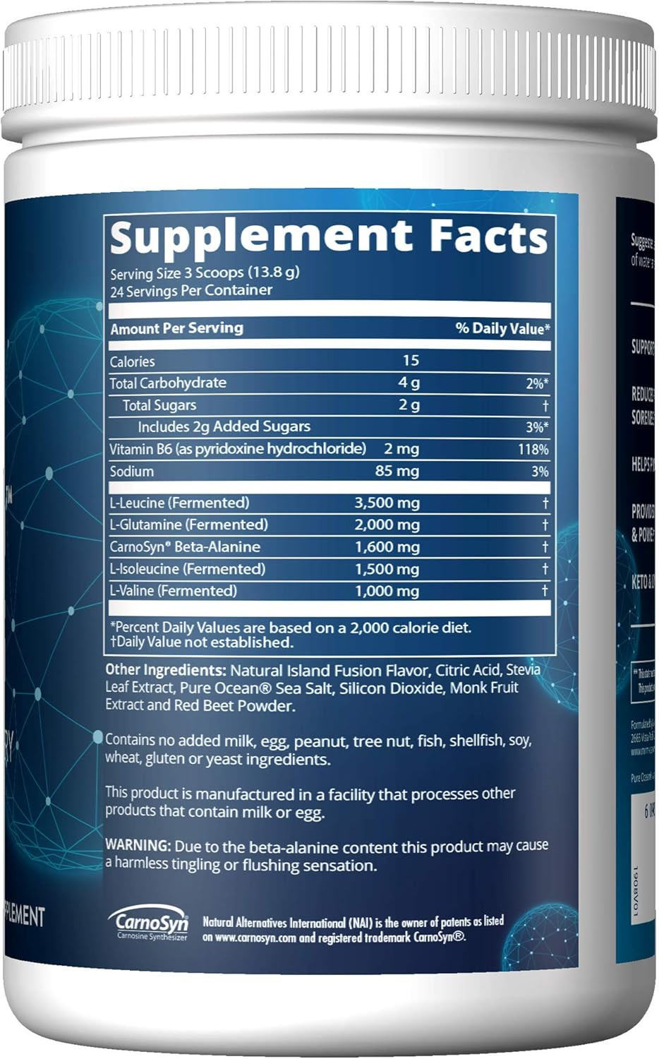 BCAA+G Reload Post-Workout Powder-For Women & Men-Bcaa & L’Glutamine with Carnos