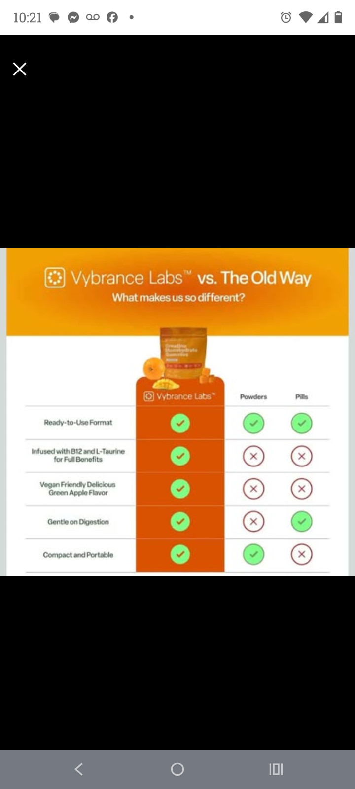 VYBRANCE LABS 3-in-1 Creatine Monohydrate Gummies | 5g Creatine + Taurine + Vita