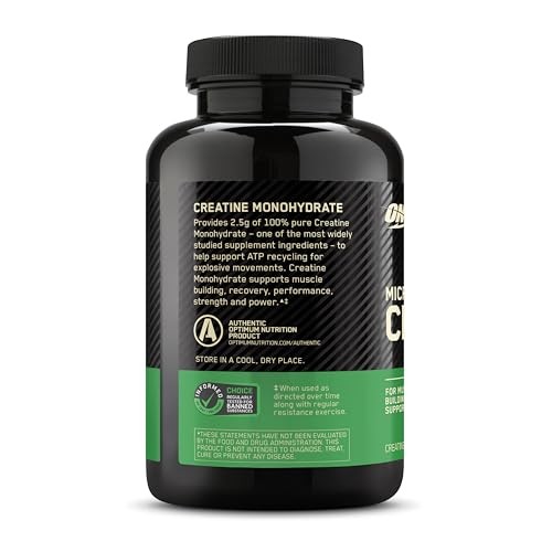 Creatine Monohydrate Capsules 2.5g 100 Count Strength