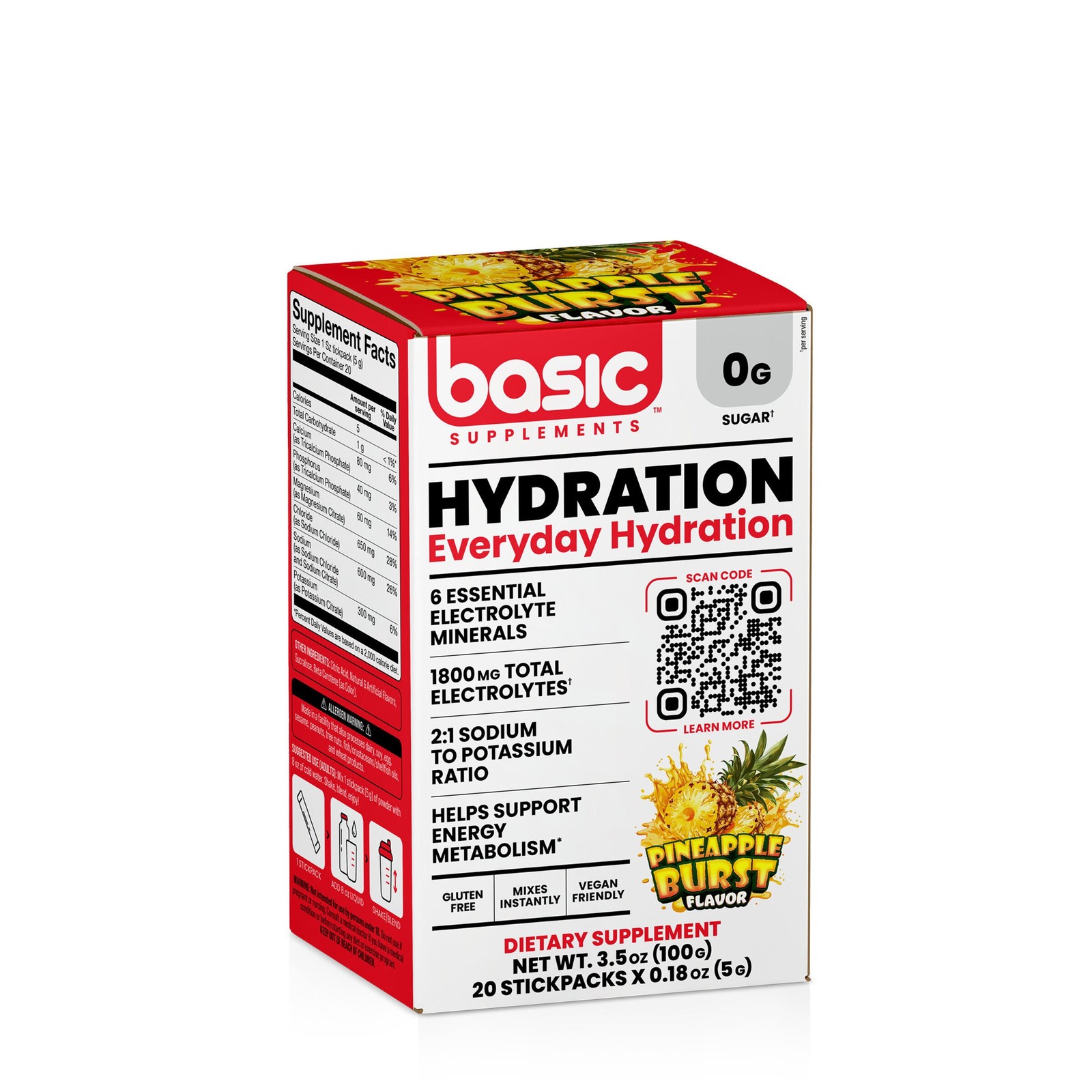 Hydration – Pineapple Burst (20 Stickpacks)