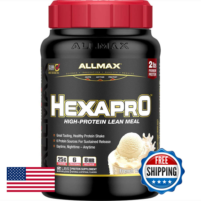Allmax Hexapro French Vanilla – 2 Lb – 25 Grams Of Protein Per Serving – 8-Hour