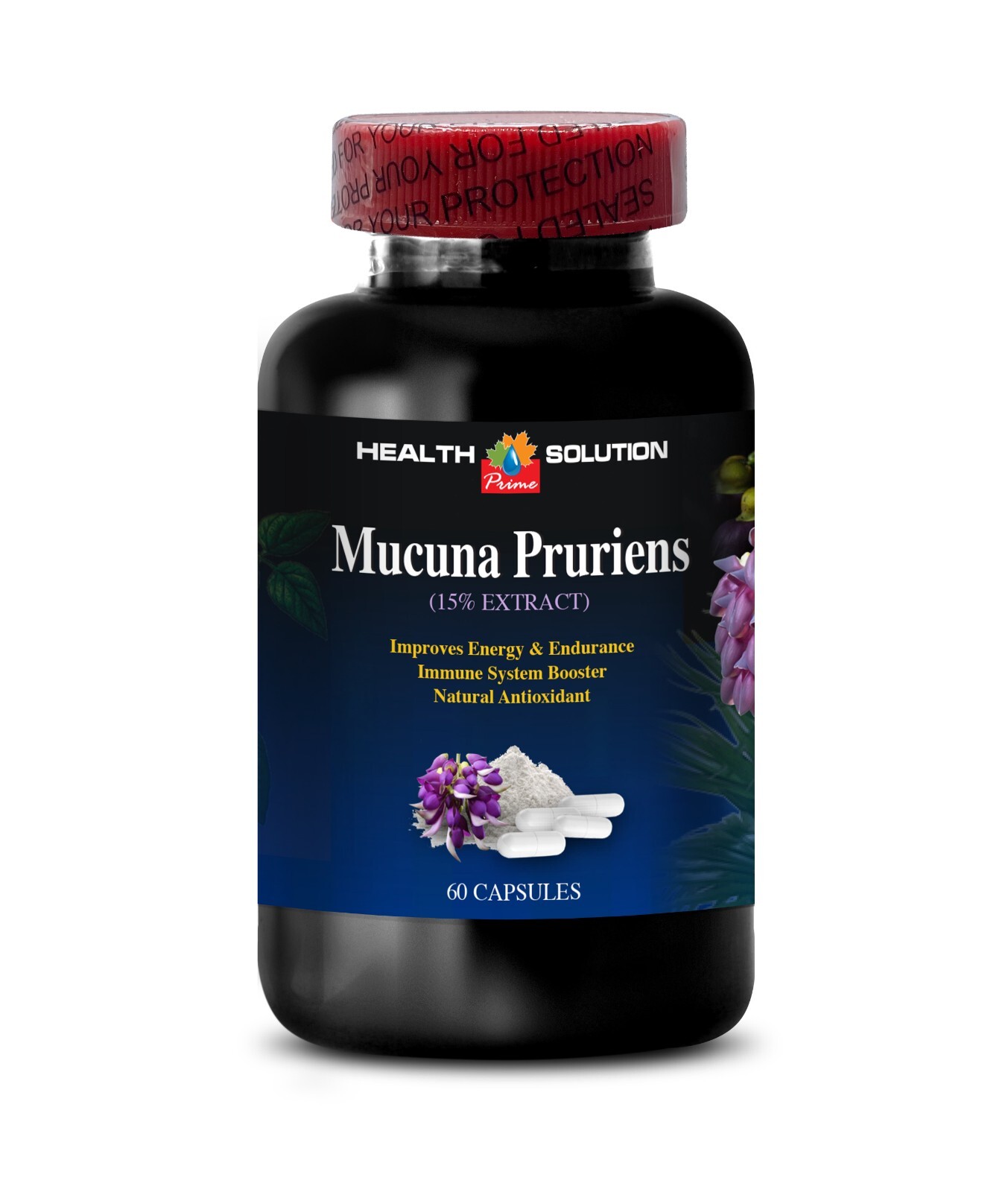 Muscle Growth Pills MUCUNA PRURIENS VELVET BEANS EXTRACT (1 Bottle)